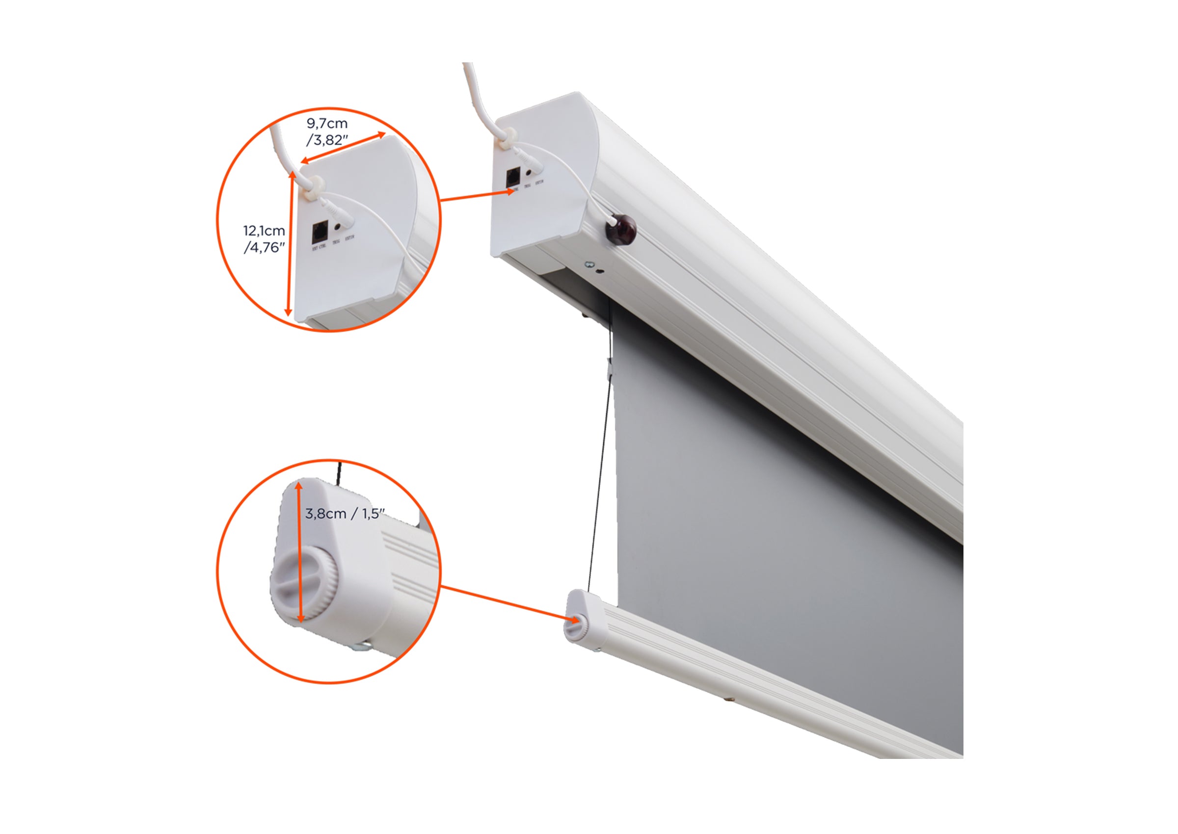 Écran de projection tensionné motorisé celexon HomeCinema à Haut Contraste - Dynamic Slate ALR