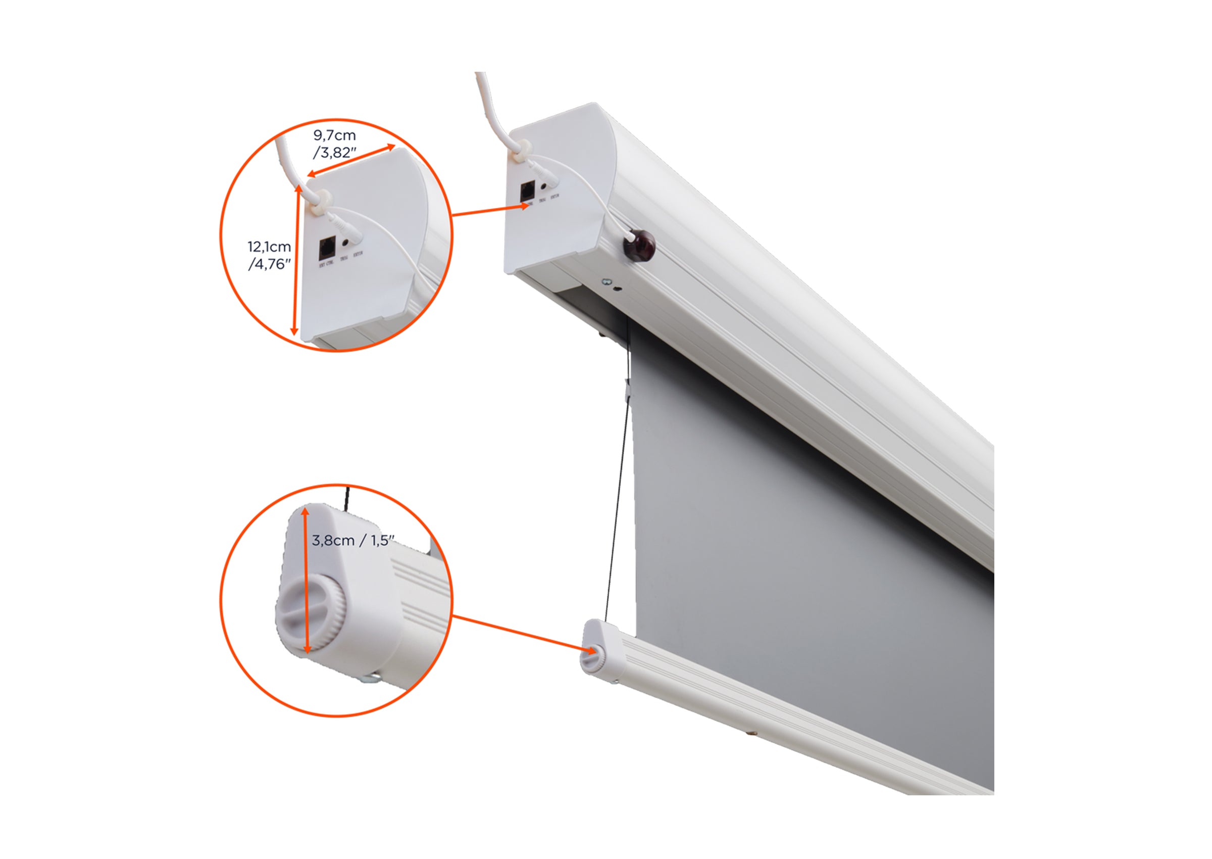 Écran de projection tensionné motorisé celexon HomeCinema à Haut Contraste - Dynamic Slate ALR