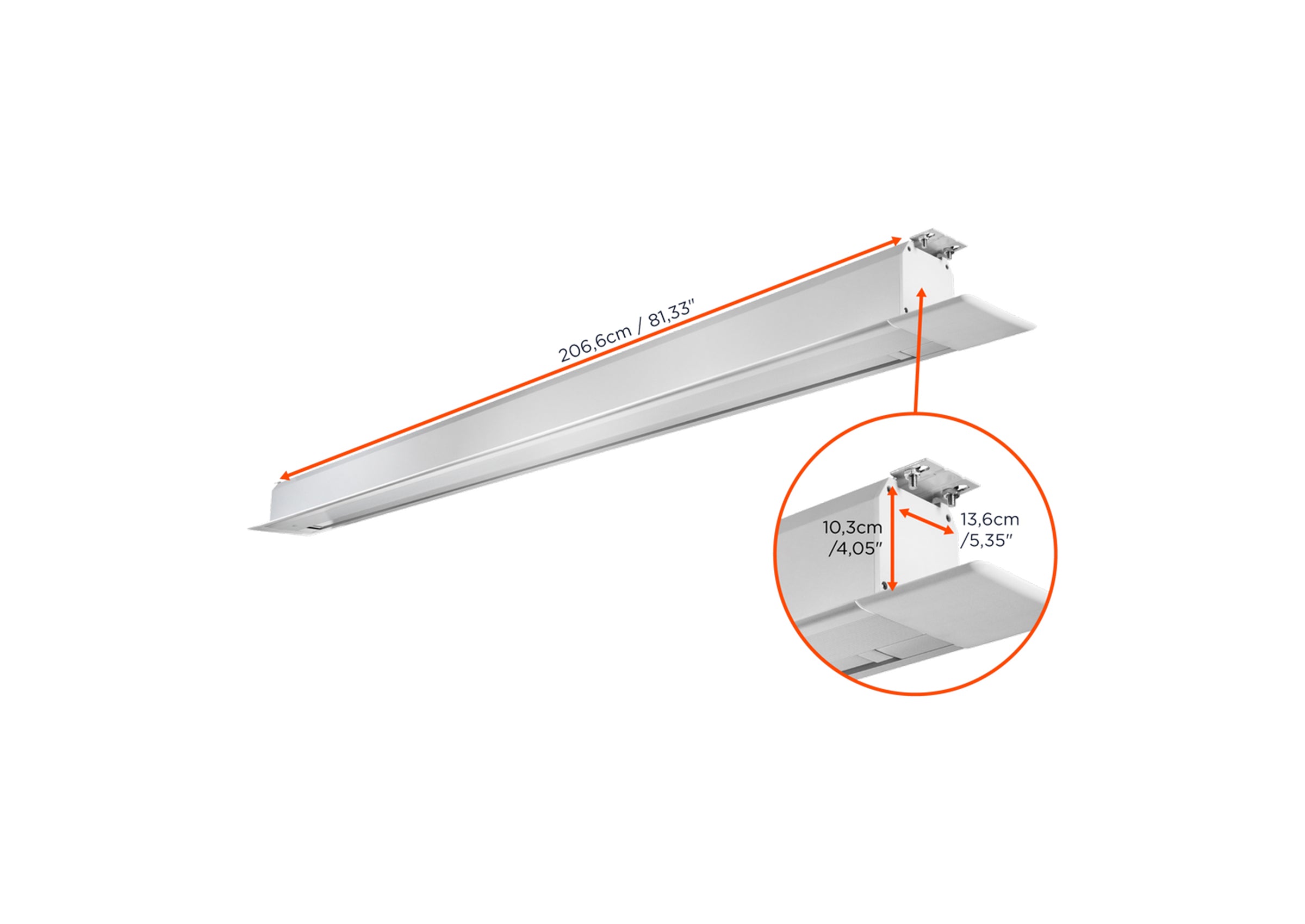 celexon pantalla empotrable motorizada Profesional Plus