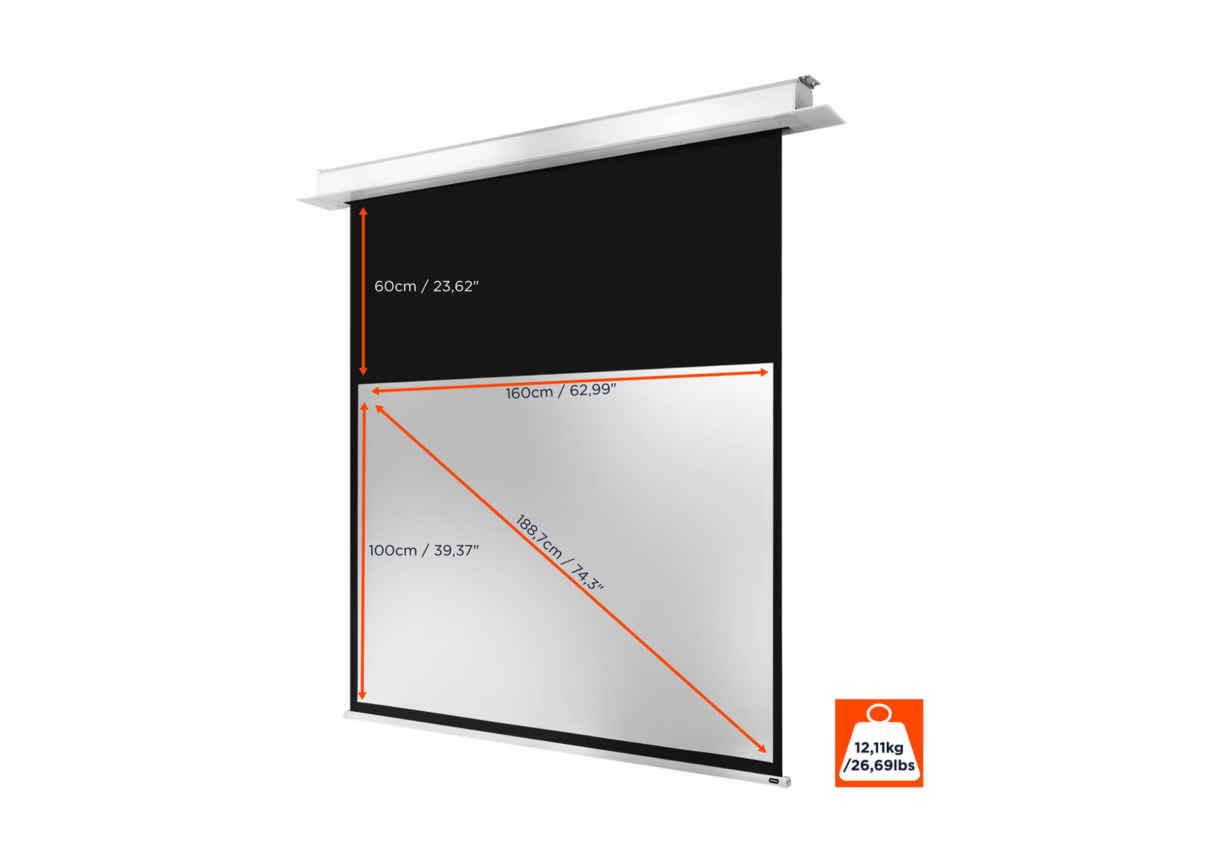 celexon pantalla empotrable motorizada Profesional Plus