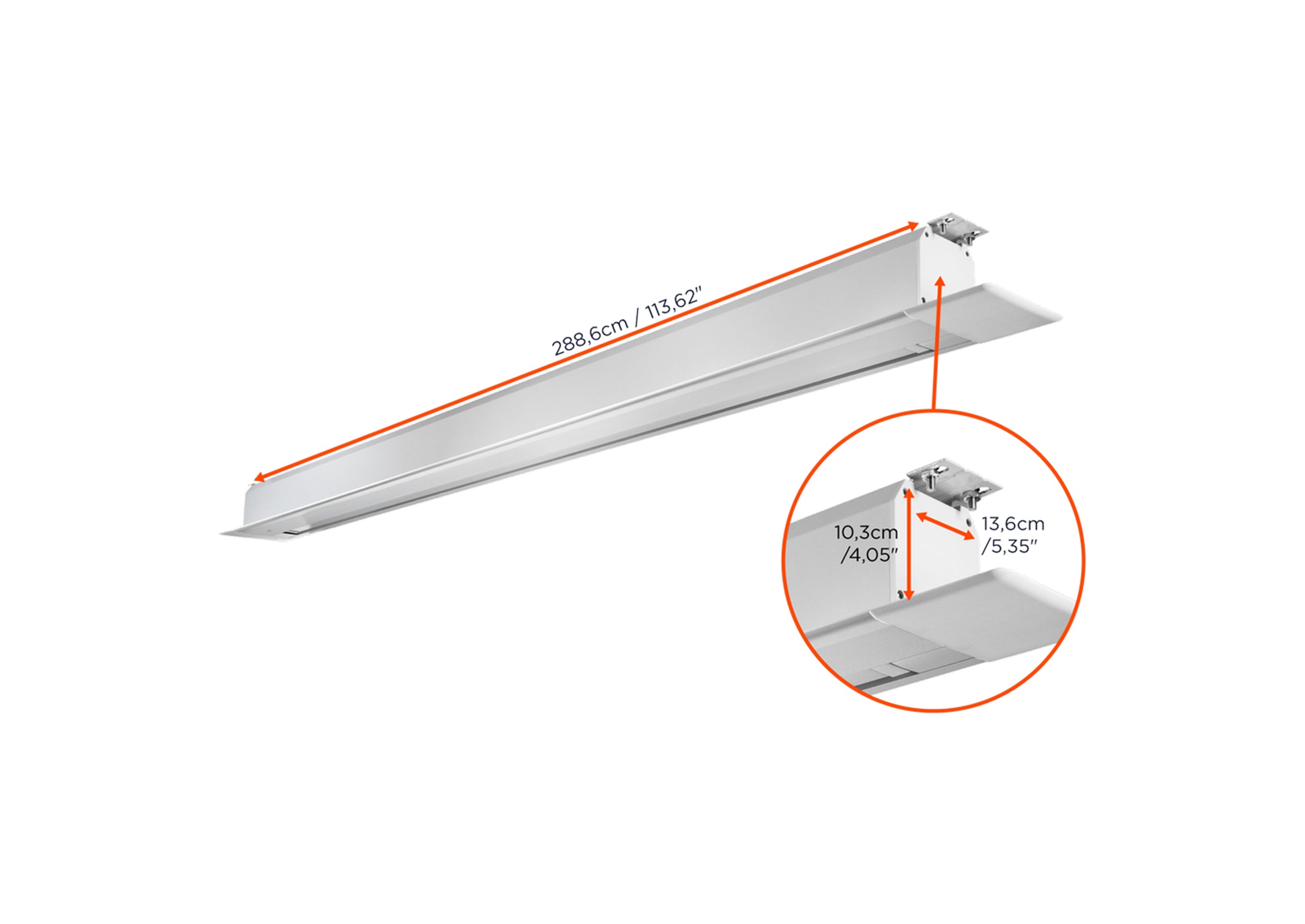 celexon pantalla empotrable motorizada Profesional Plus