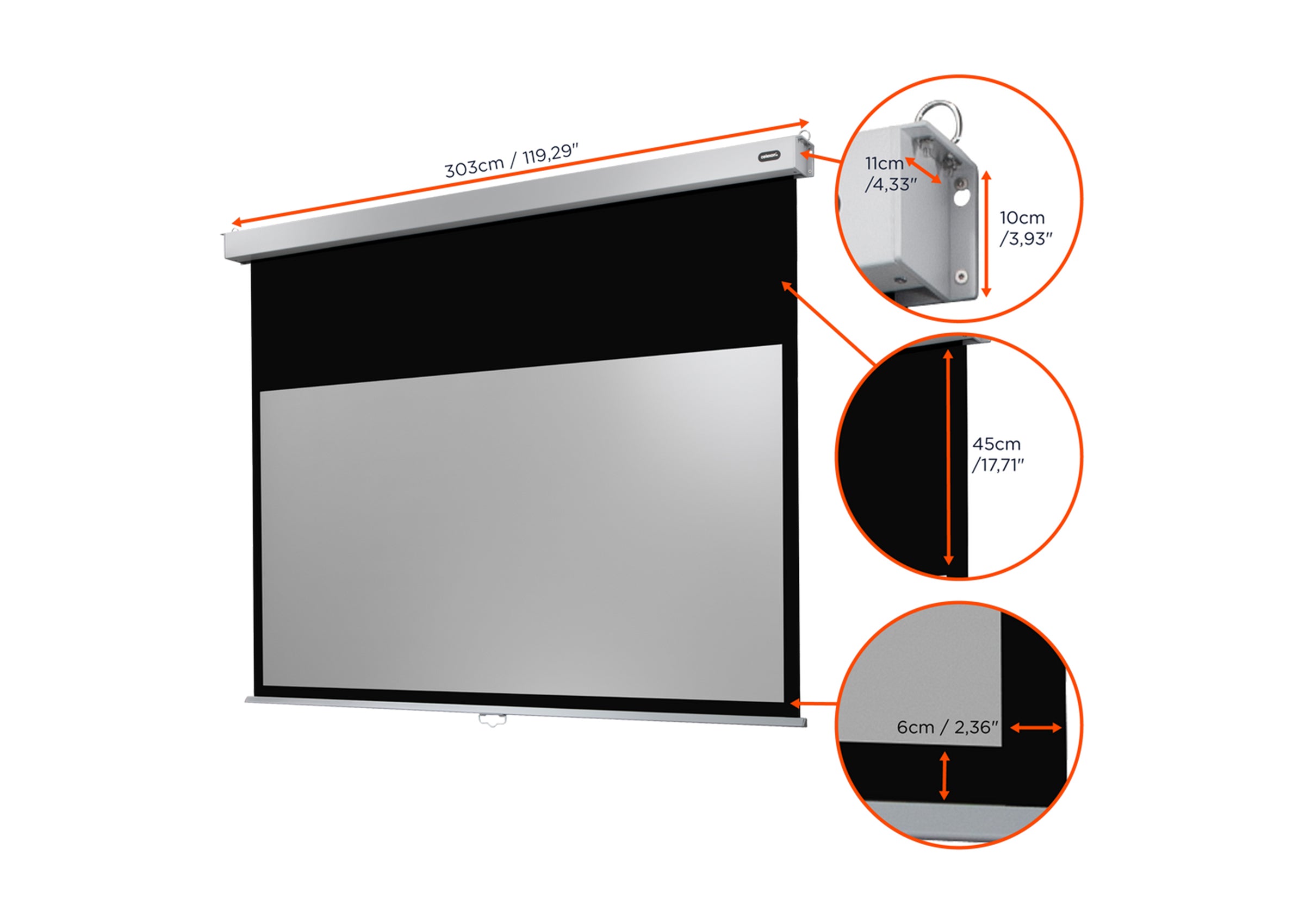 Écran de projection manuel celexon PRO Plus