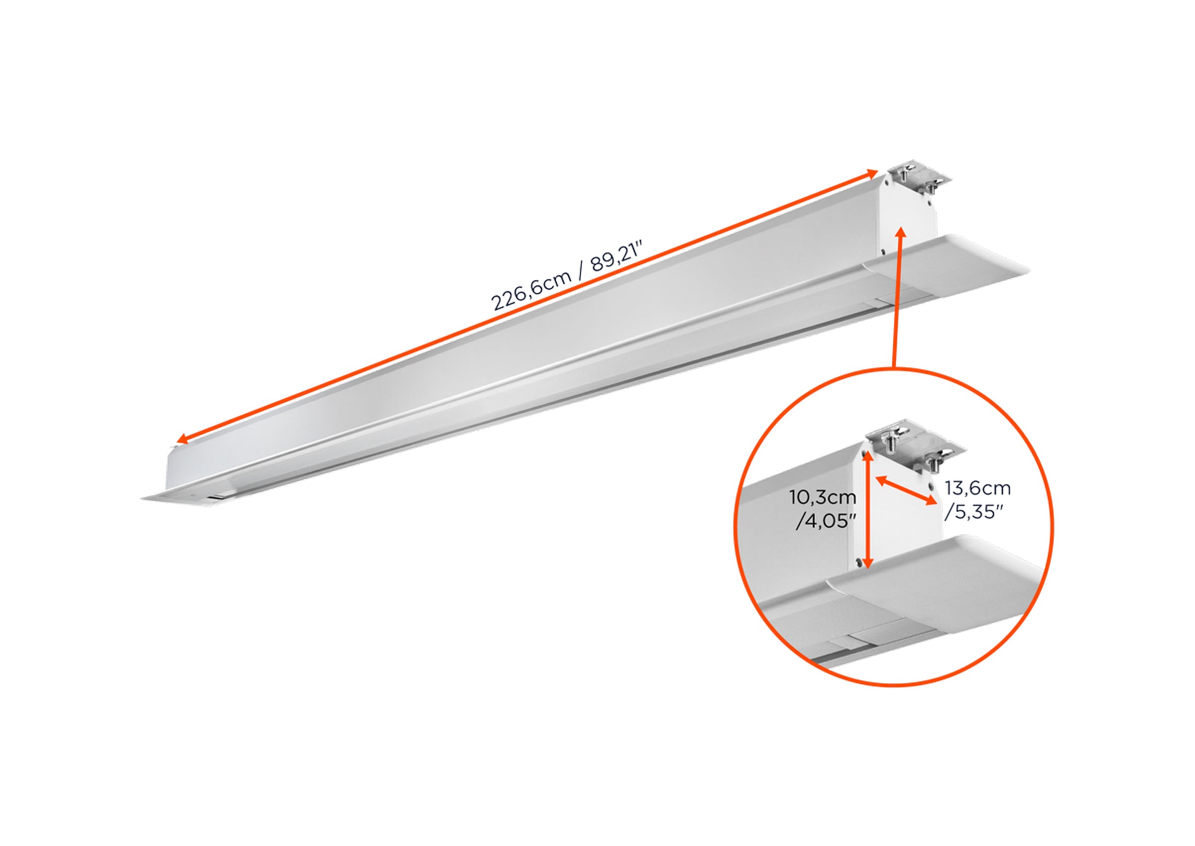 celexon pantalla empotrable motorizada Profesional Plus