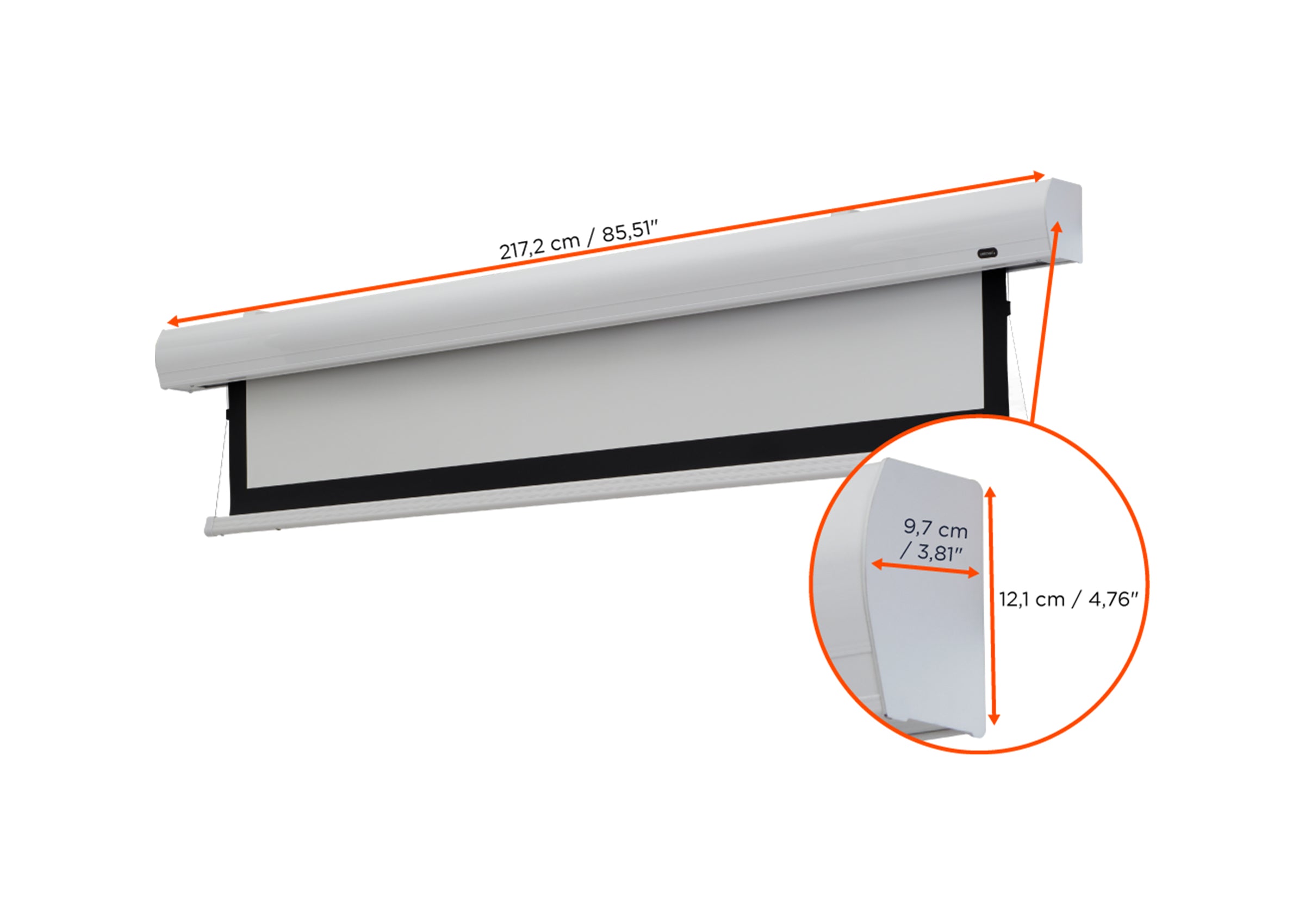 Écran de projection tensionné motorisé celexon HomeCinema - MWHT