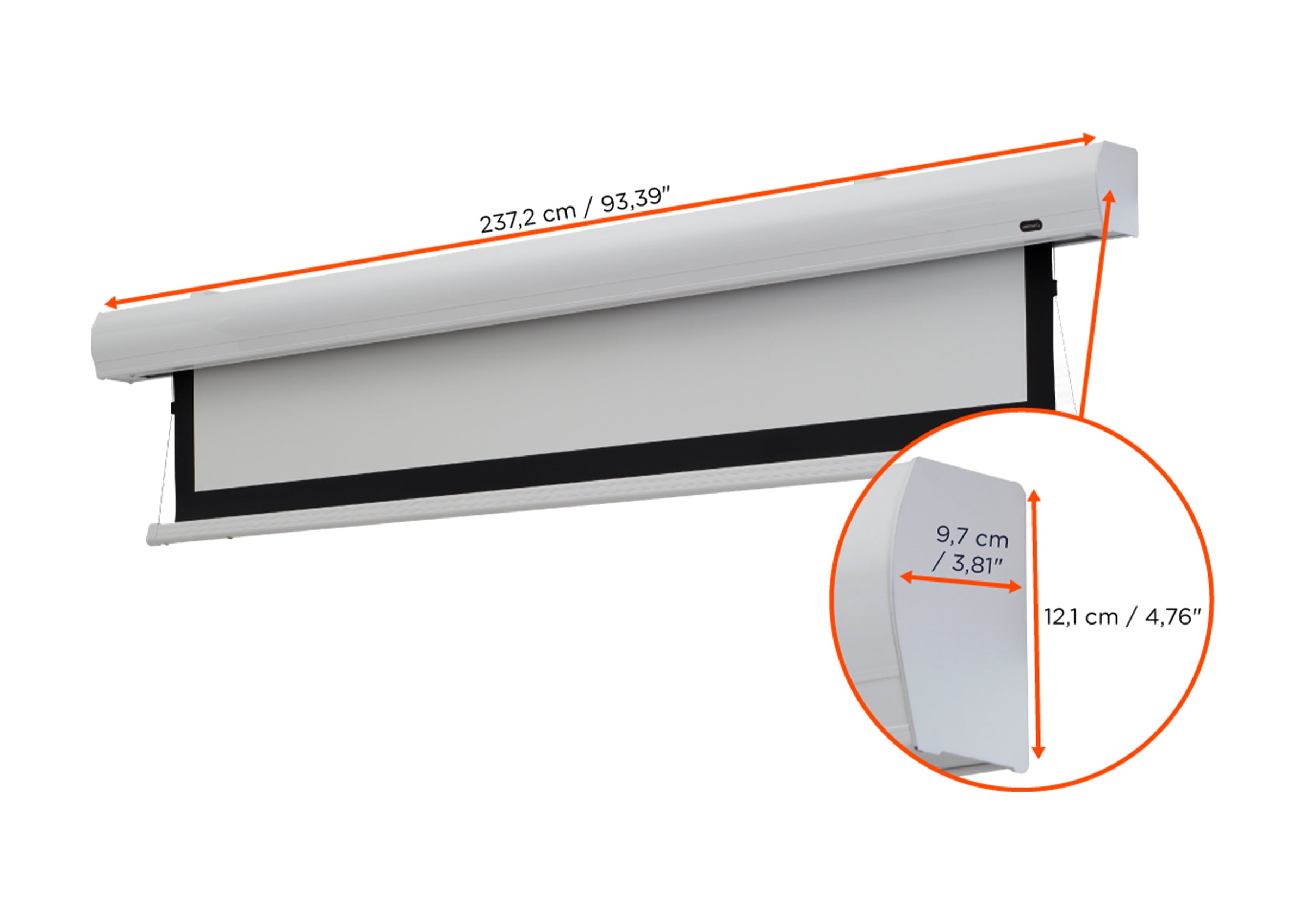 Écran de projection tensionné motorisé celexon HomeCinema - MWHT