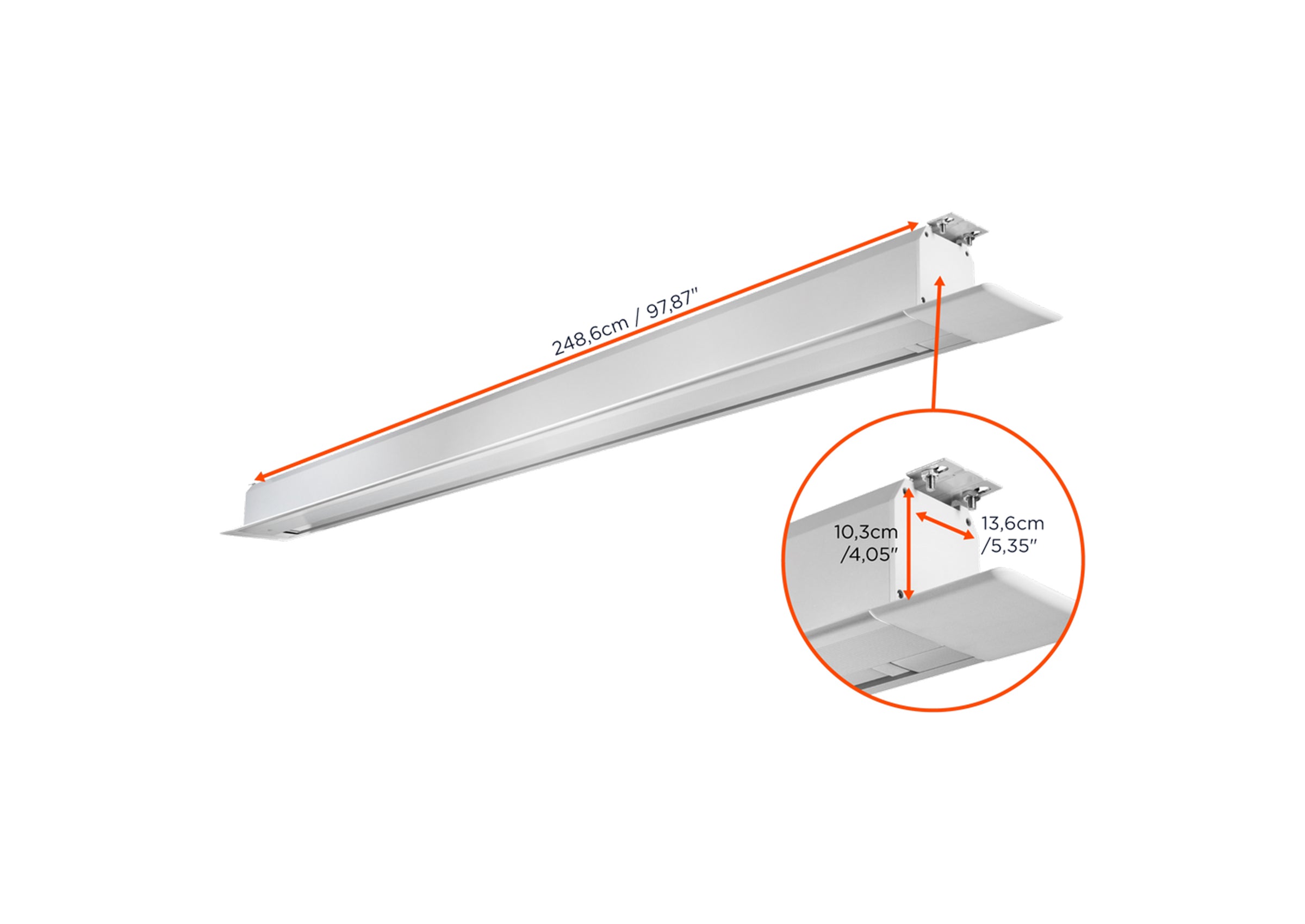 celexon pantalla empotrable motorizada Profesional Plus