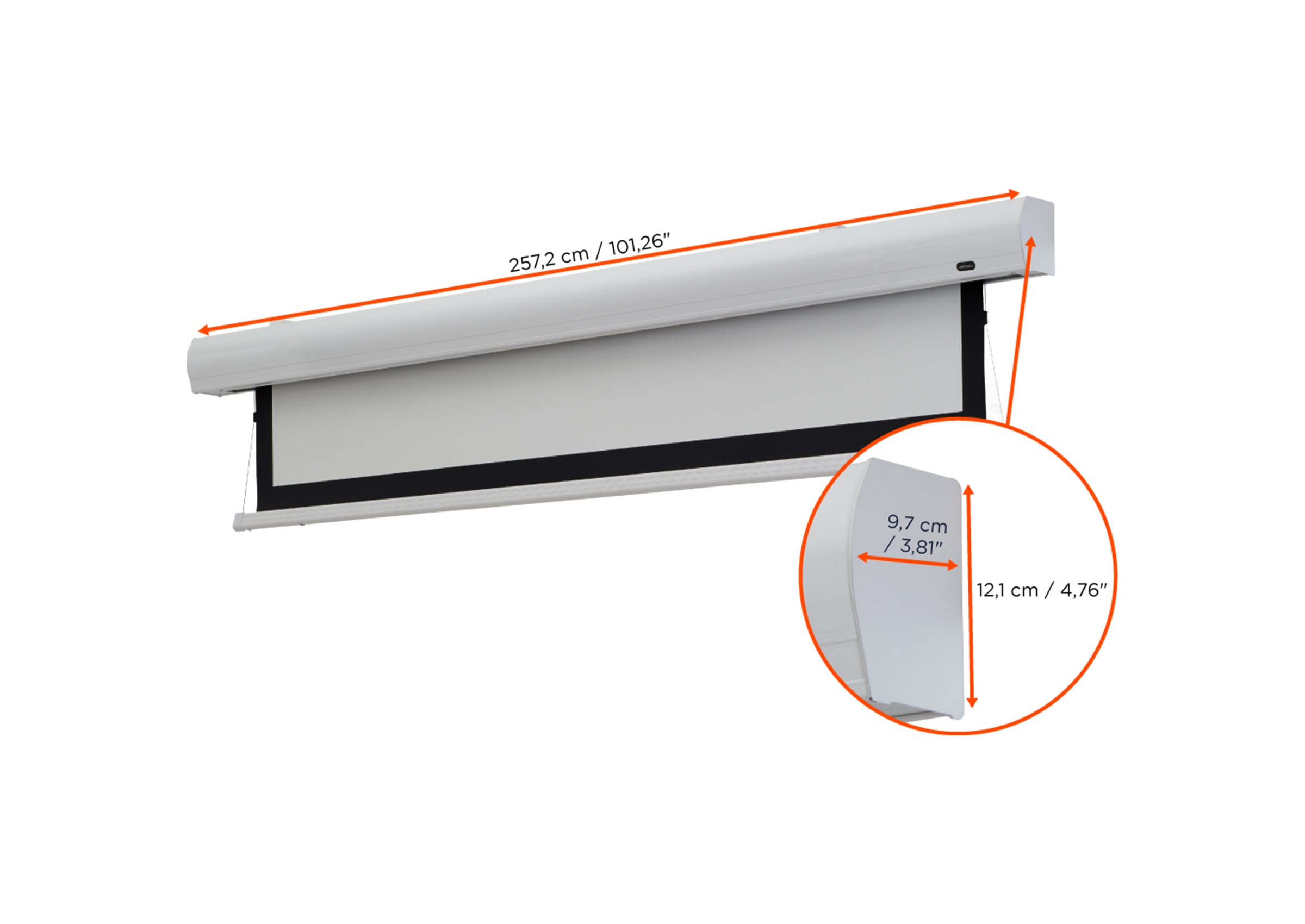 Écran de projection tensionné motorisé celexon HomeCinema - MWHT