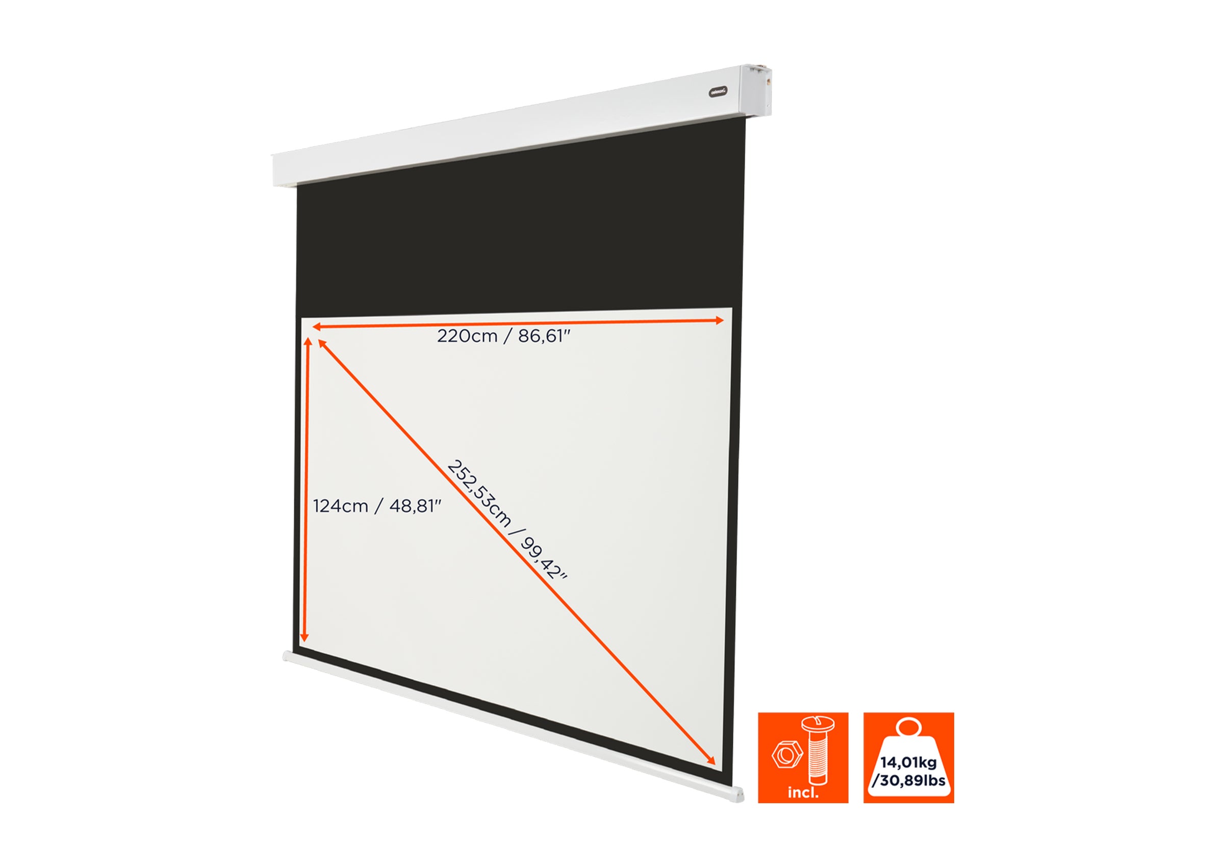 celexon Professional Plus V2.0 pantalla motorizada con batería