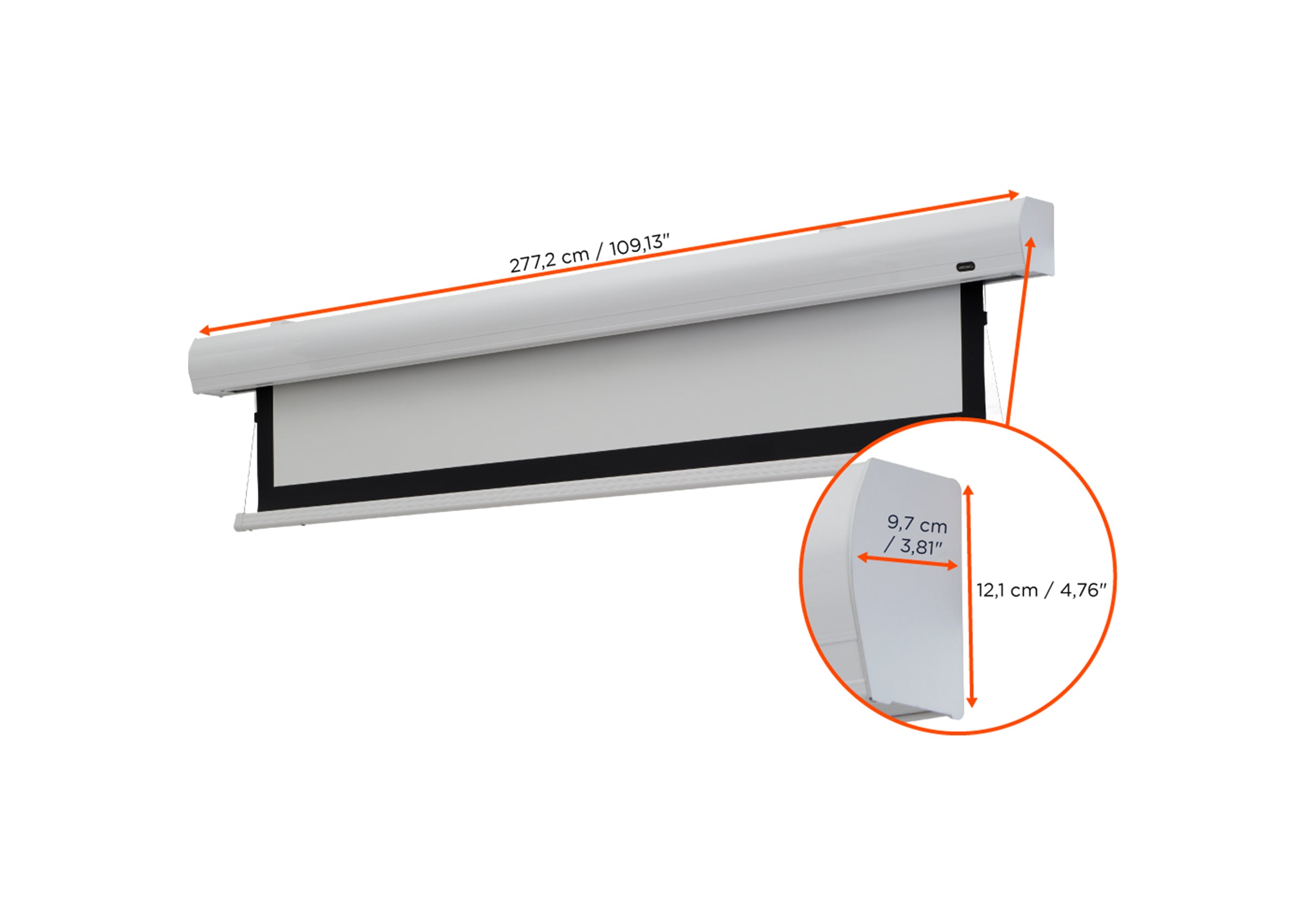 Écran de projection tensionné motorisé celexon HomeCinema - MWHT