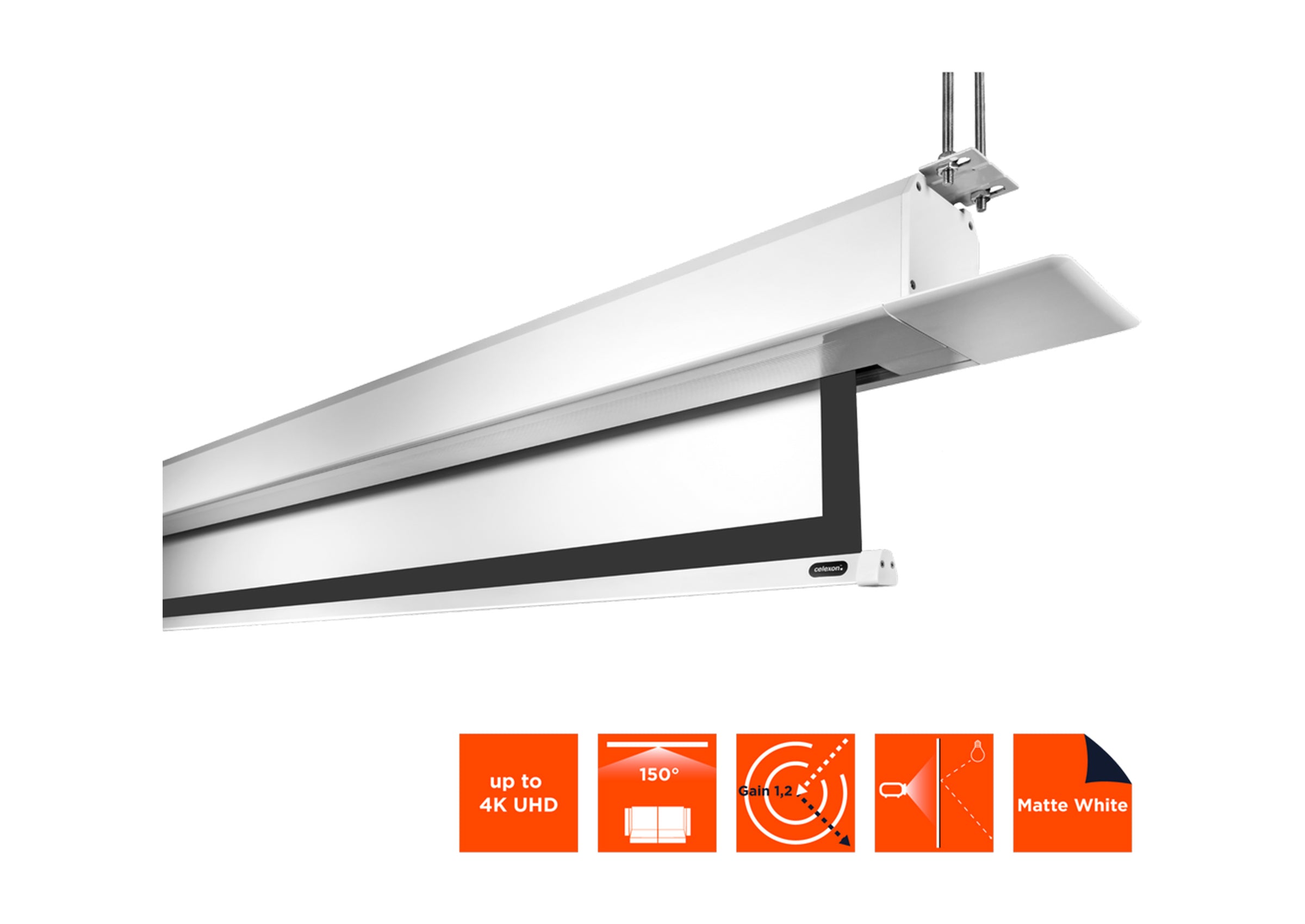 celexon pantalla empotrable motorizada Profesional Plus