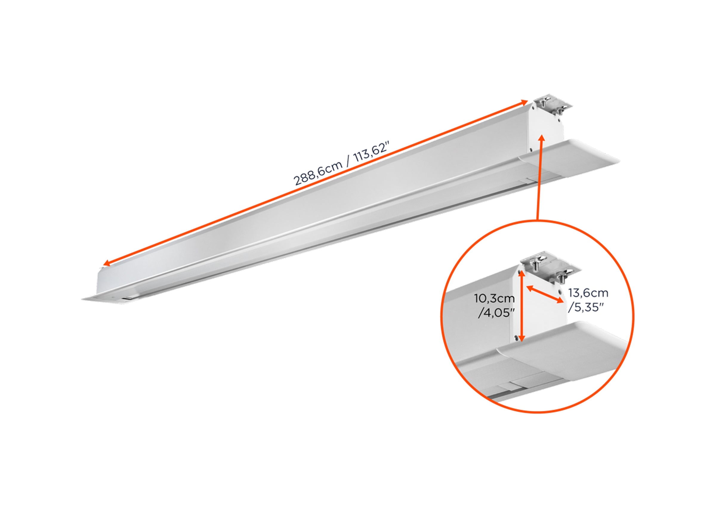 celexon pantalla empotrable motorizada Profesional Plus
