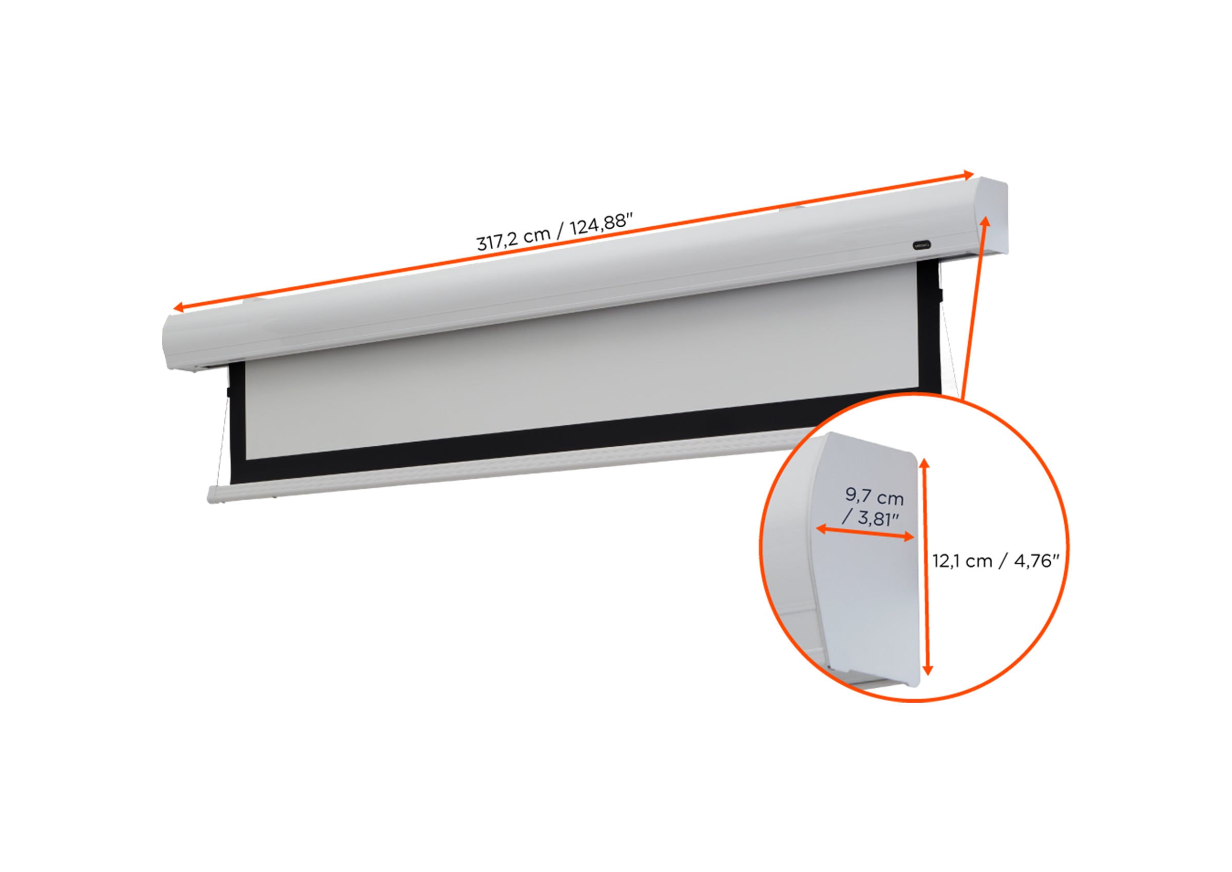 Écran de projection tensionné motorisé celexon HomeCinema - MWHT