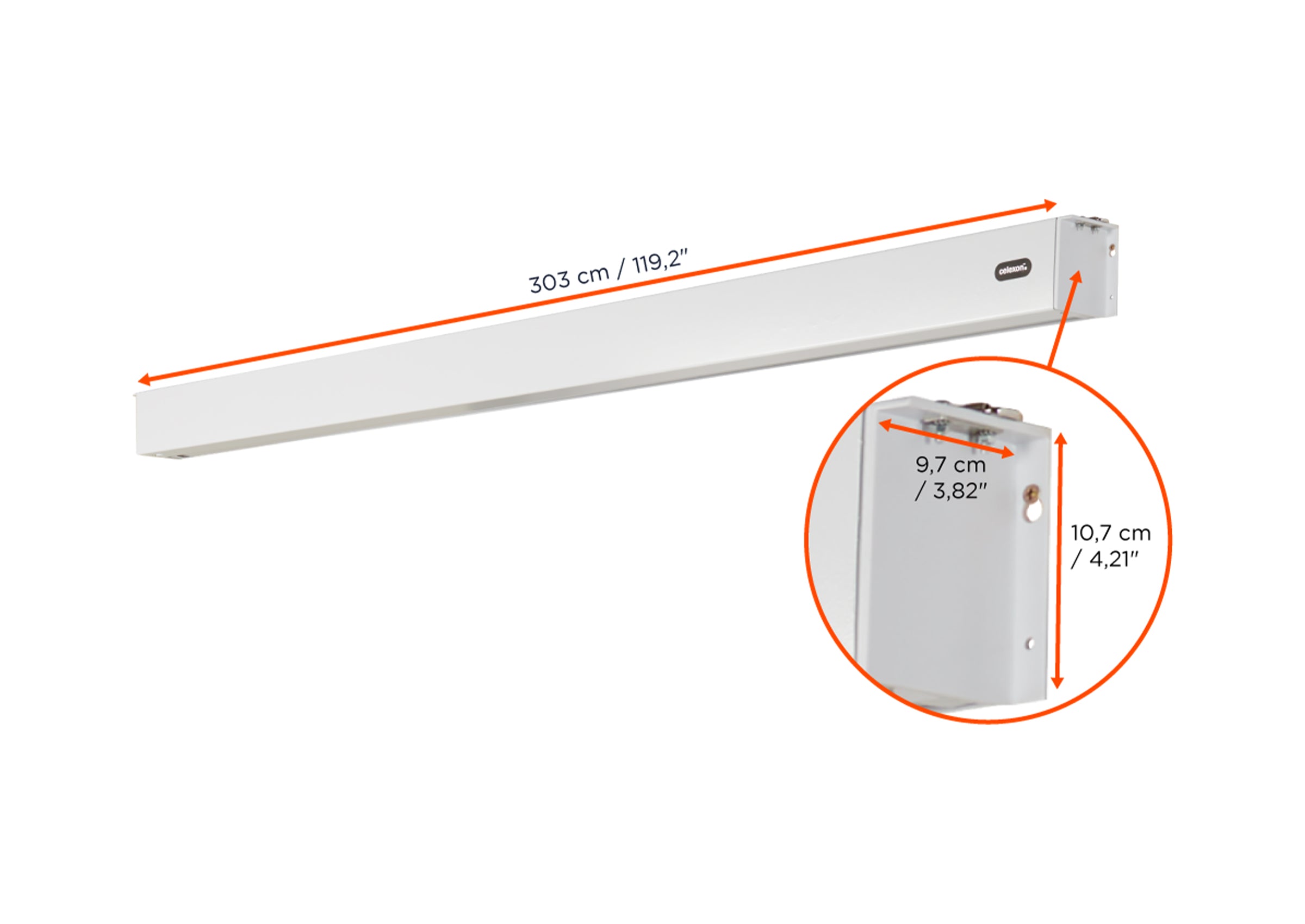 Écran de projection sur batterie motorisé celexon PRO Plus V2.0