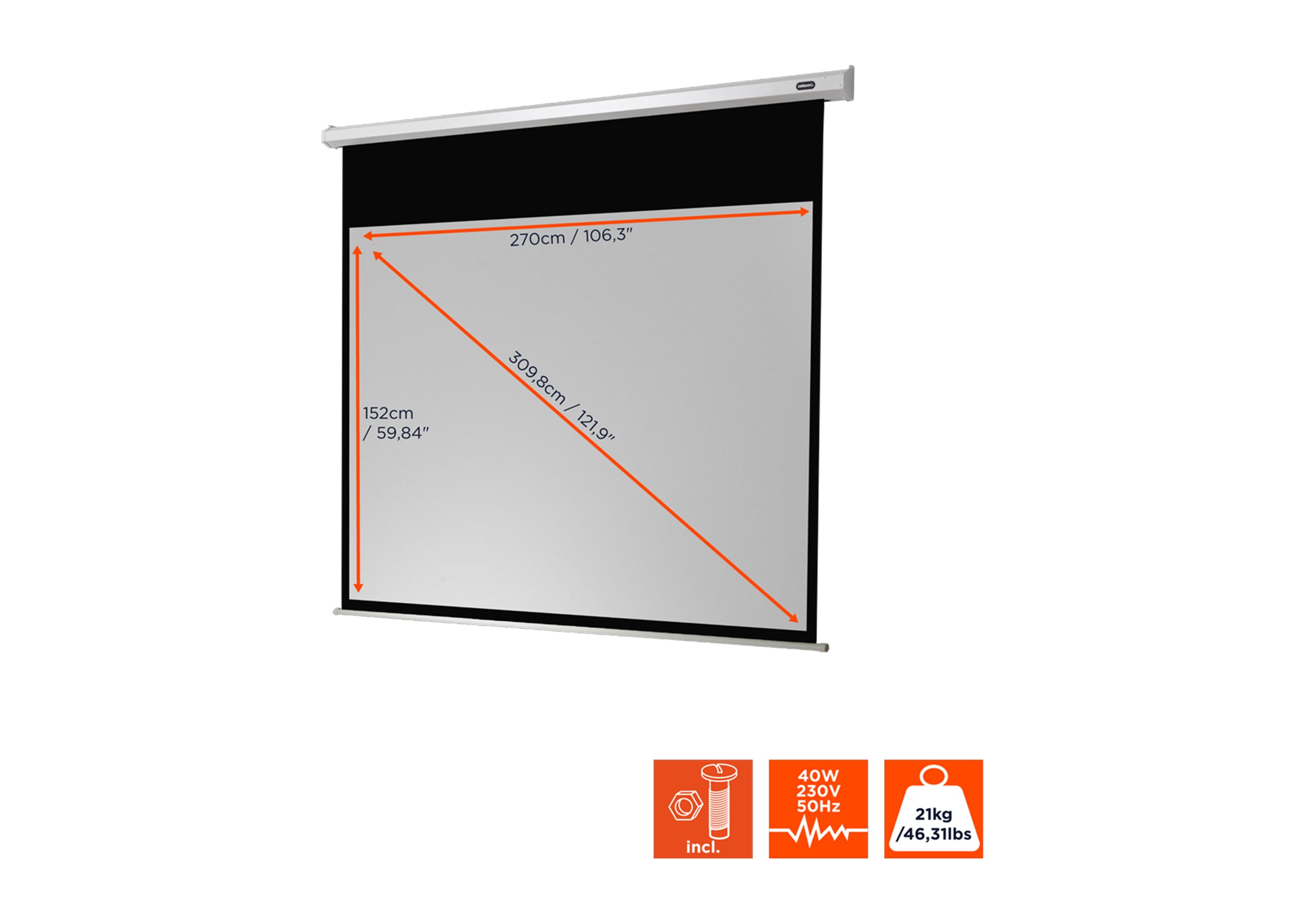 Pantalla motorizada celexon Básica