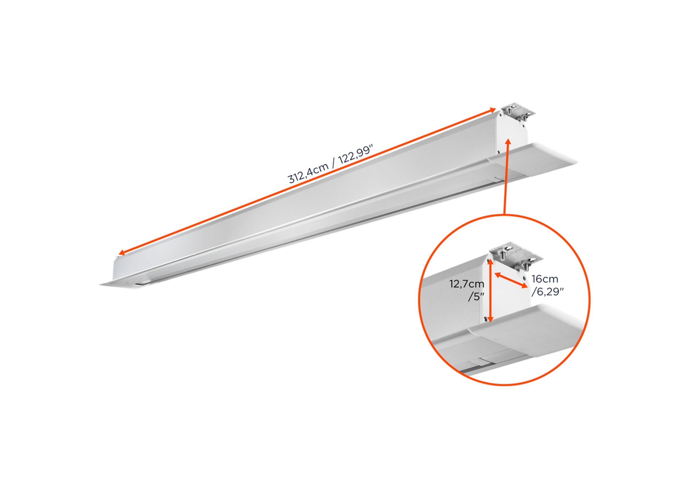 celexon pantalla empotrable motorizada Profesional Plus
