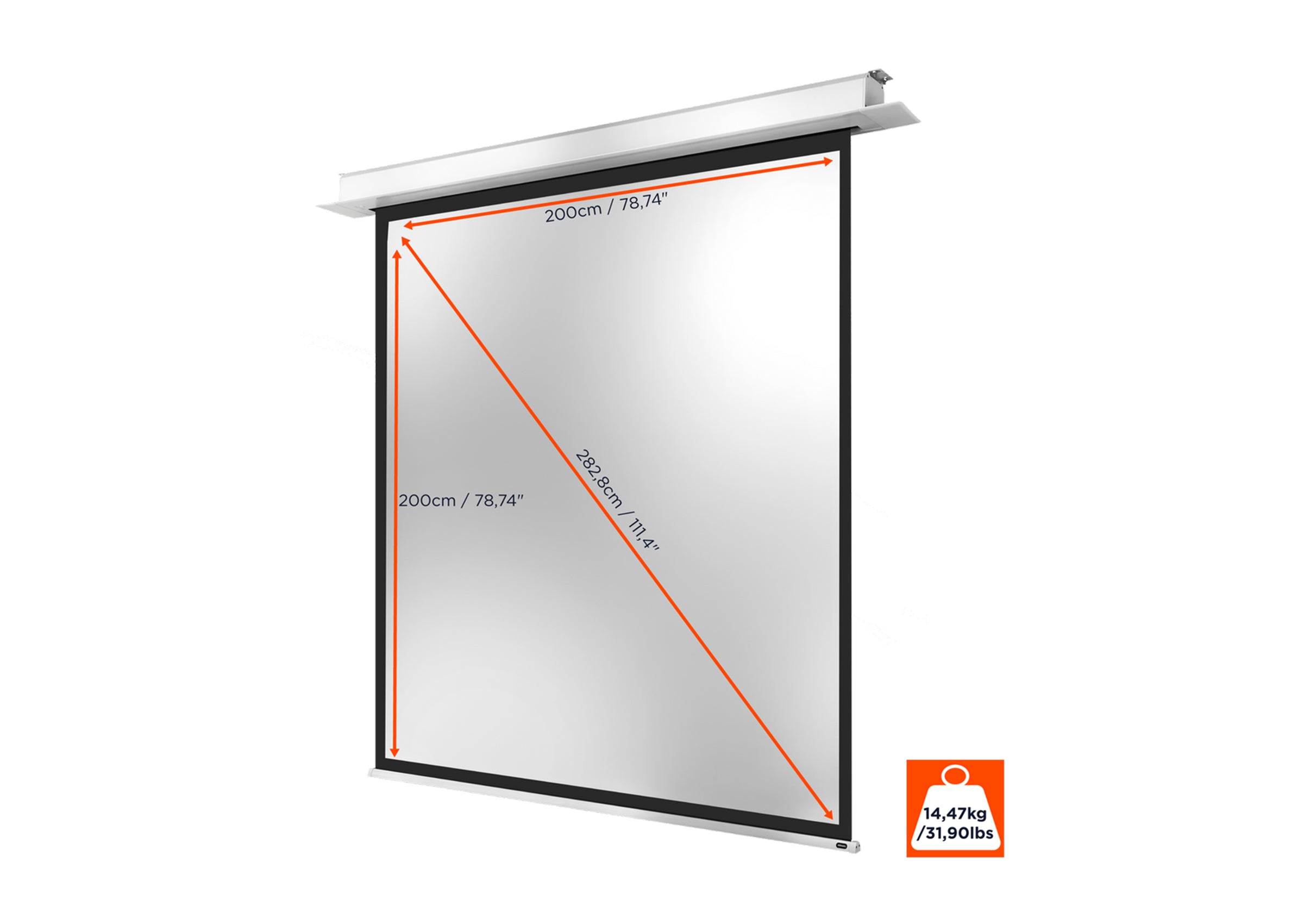 celexon pantalla empotrable motorizada Profesional Plus