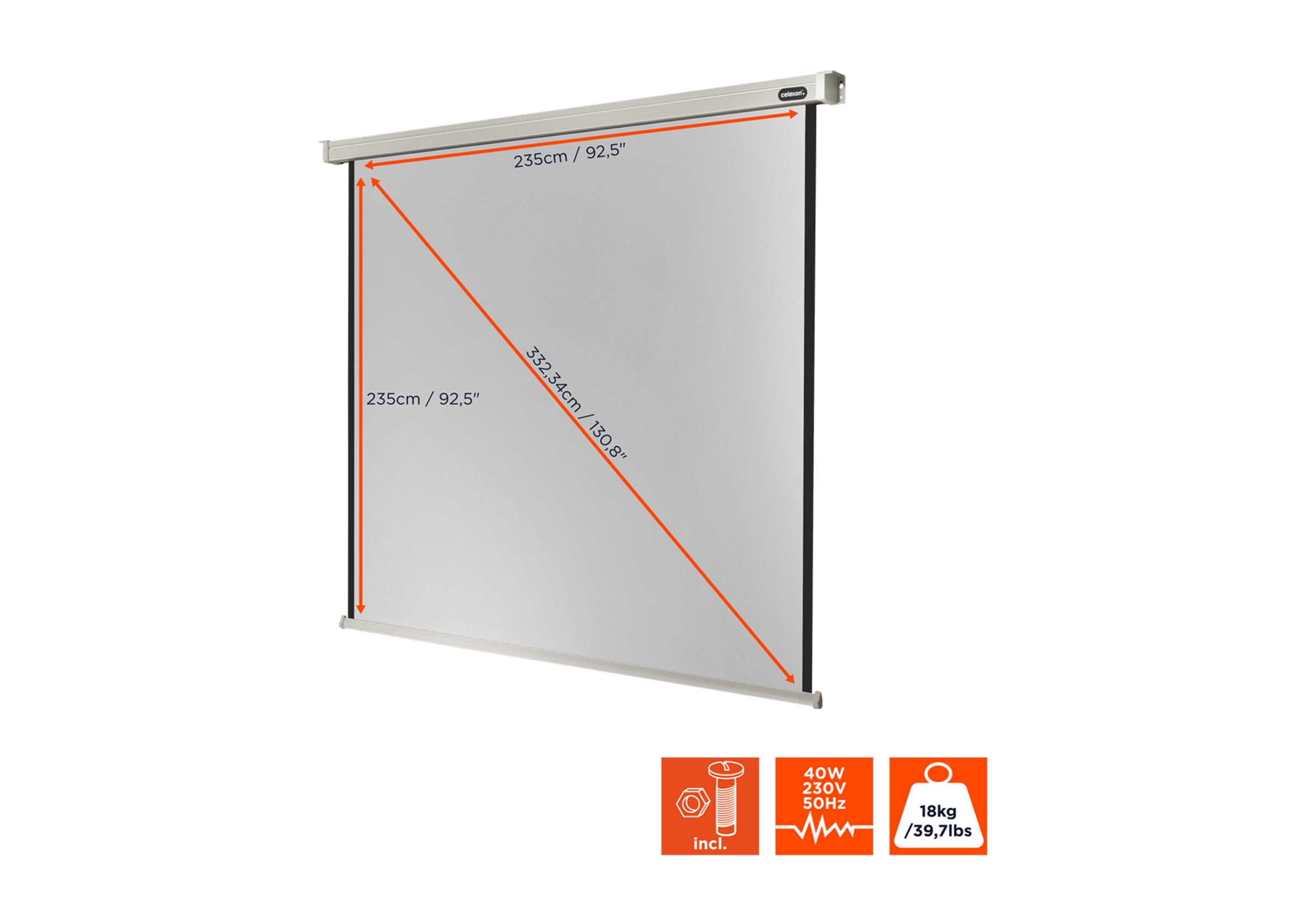 Pantalla motorizada celexon Profesional