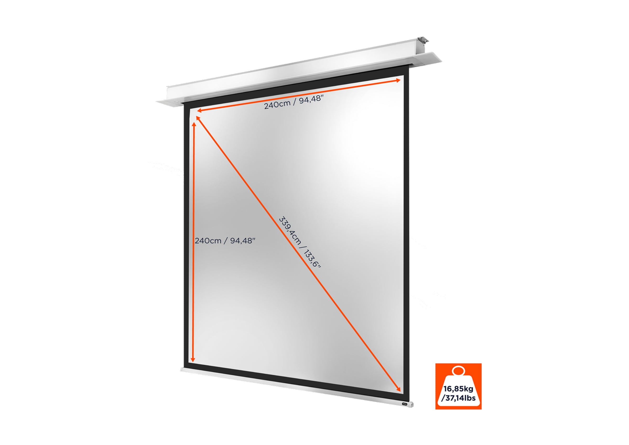 celexon pantalla empotrable motorizada Profesional Plus