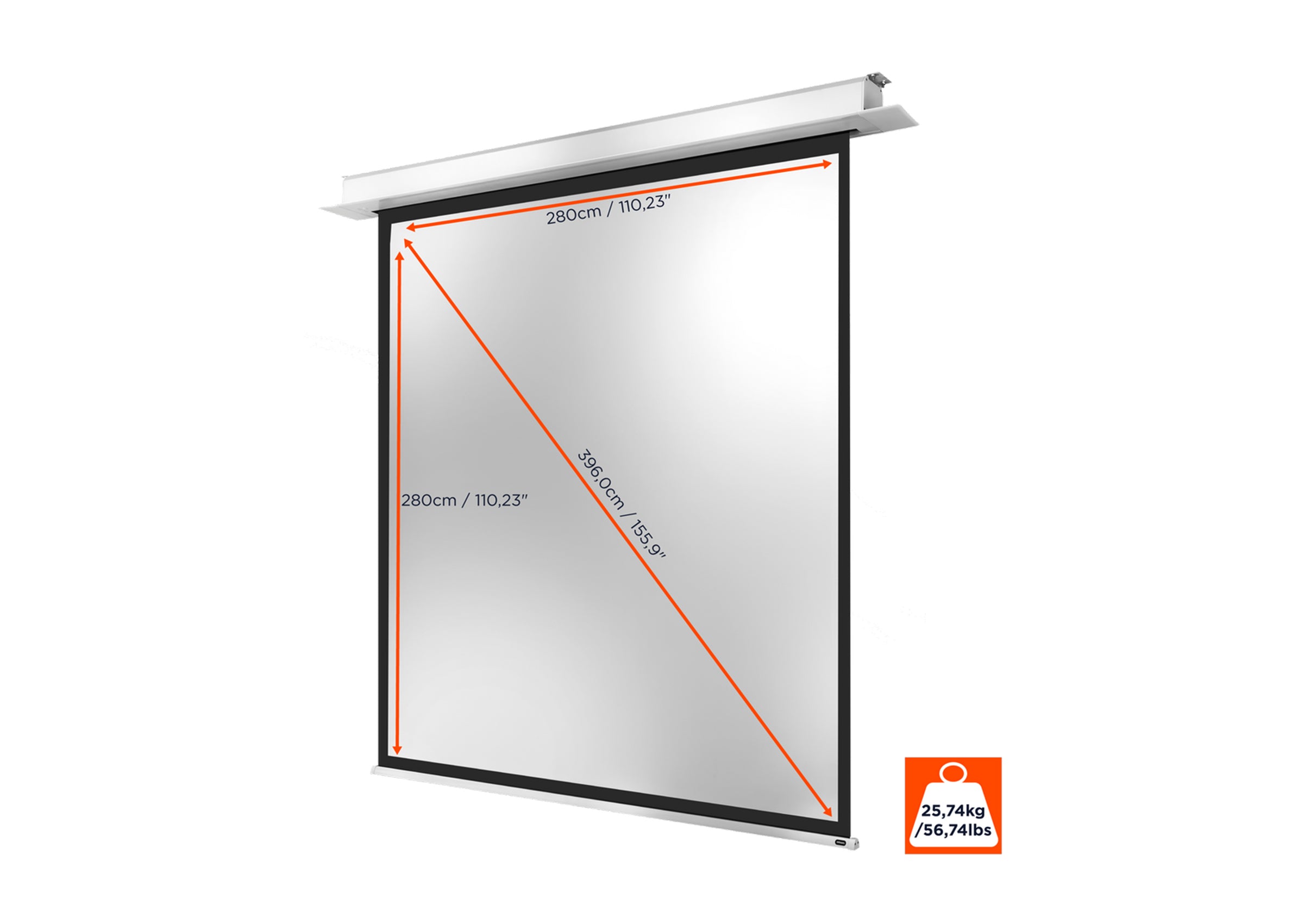 celexon pantalla empotrable motorizada Profesional Plus