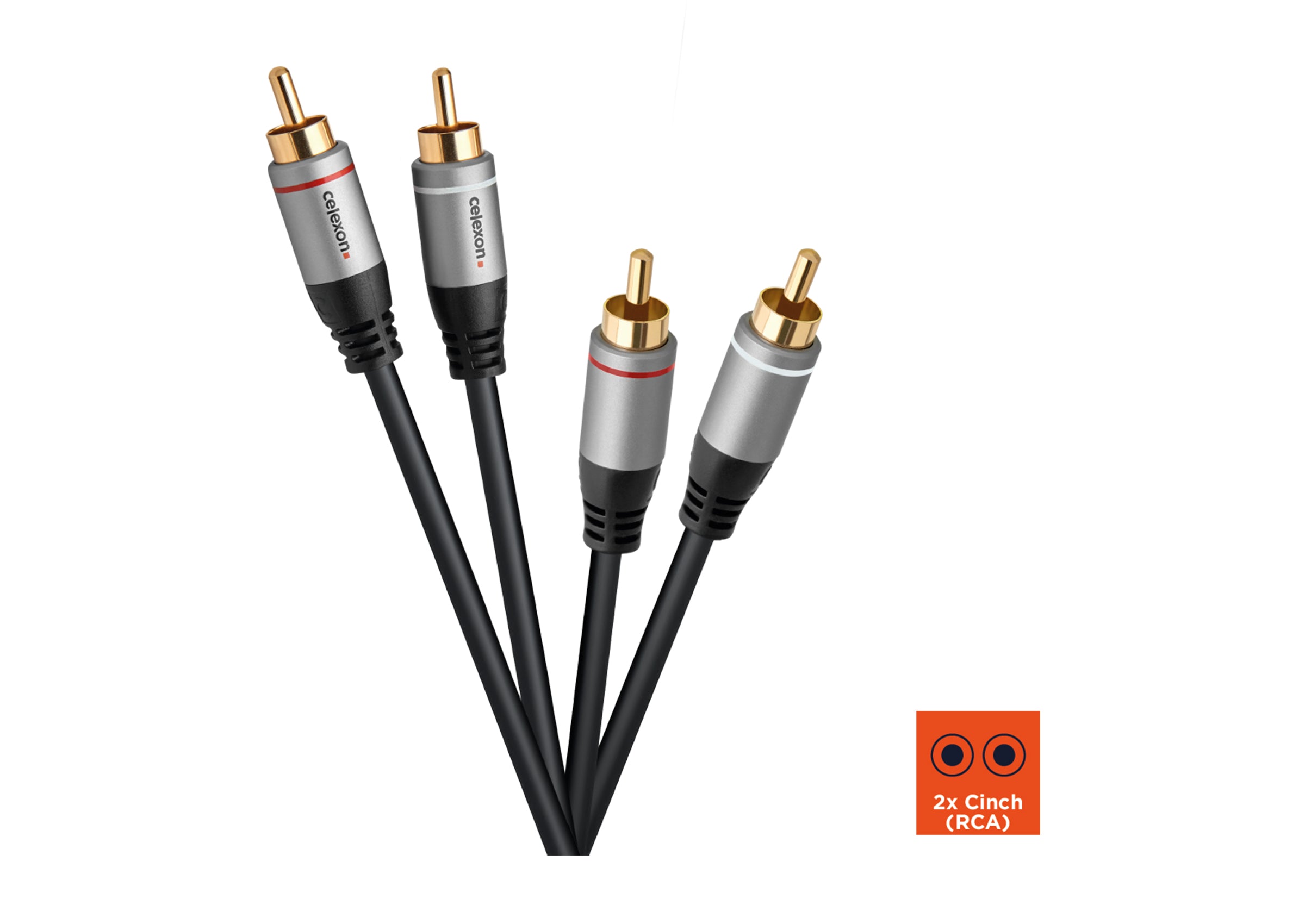 Câble audio 2x RCA celexon PRO