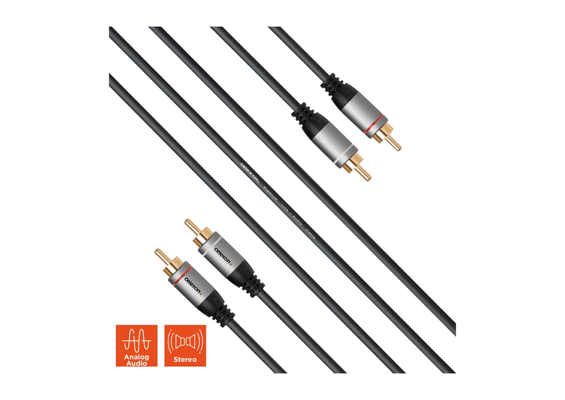 Câble audio 2x RCA celexon PRO