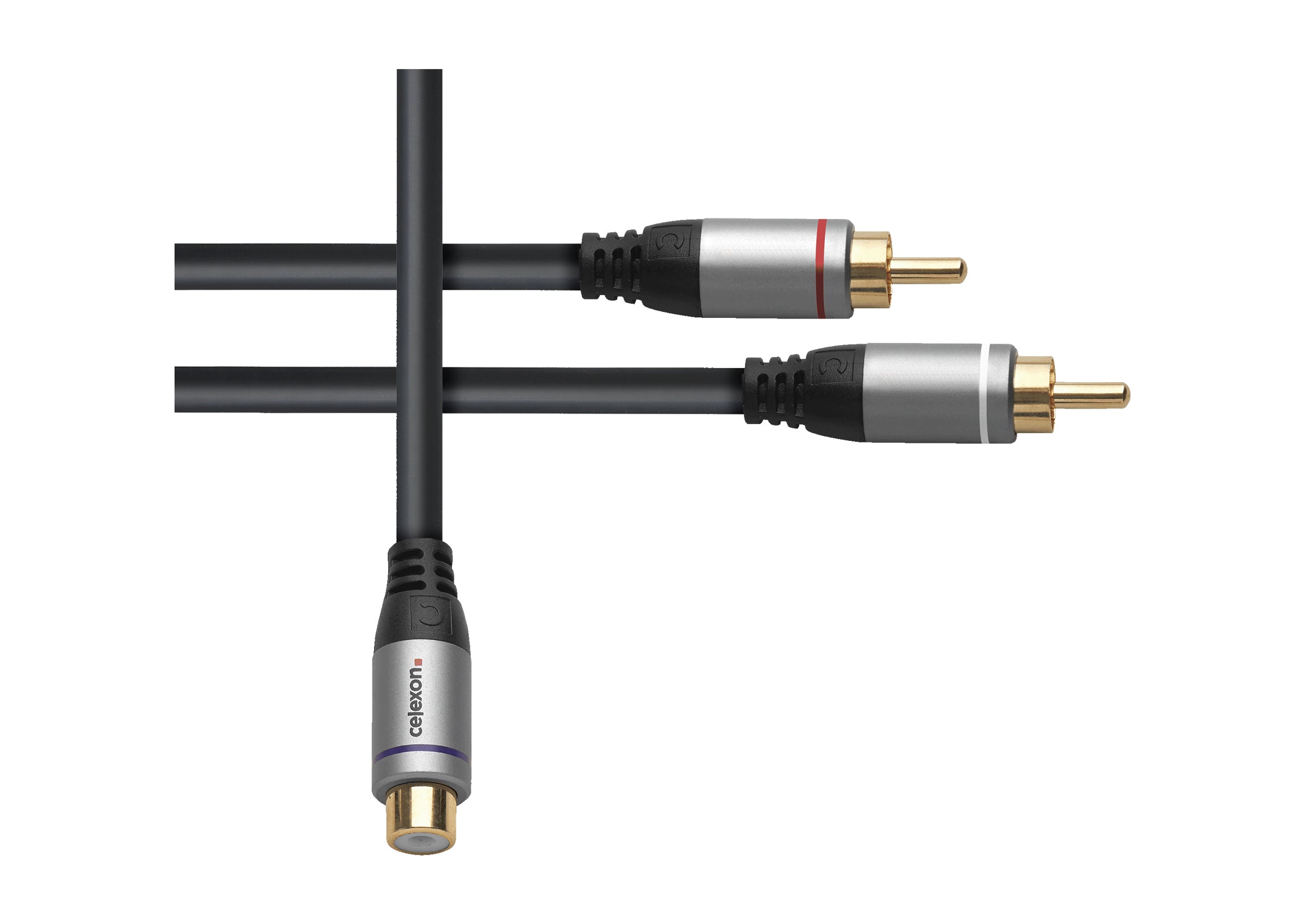 Adaptateur audio 2x RCA vers RCA M/F celexon PRO 0,25 m