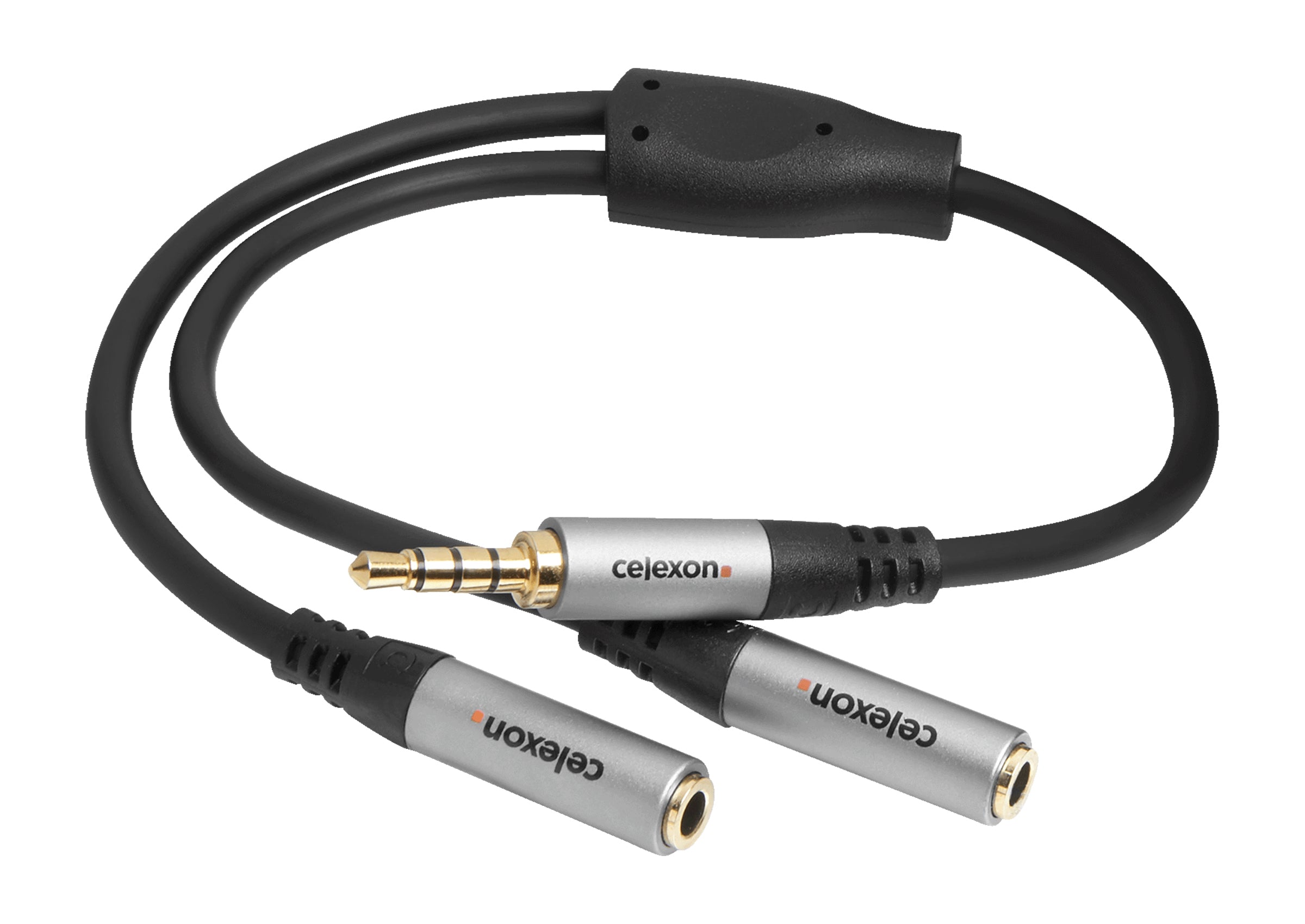 Adaptateur audio jack 3,5mm stéréo vers 2x jack 3,5mm stéréo M/F celexon PRO 0,25 m