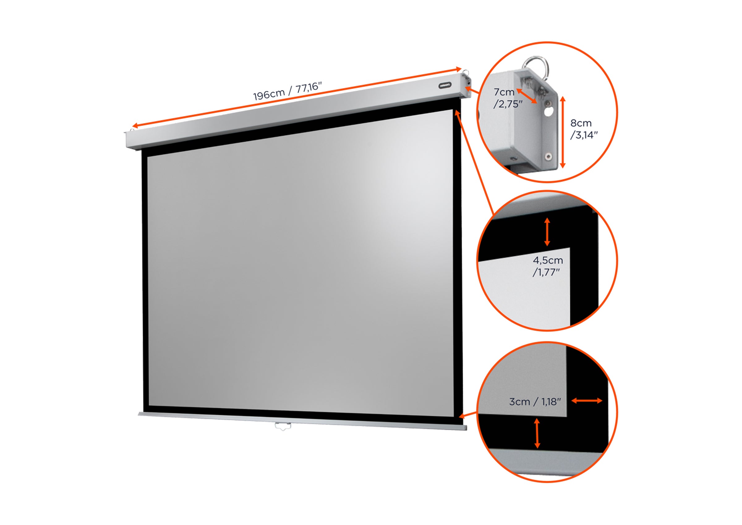 Écran de projection manuel celexon PRO Plus