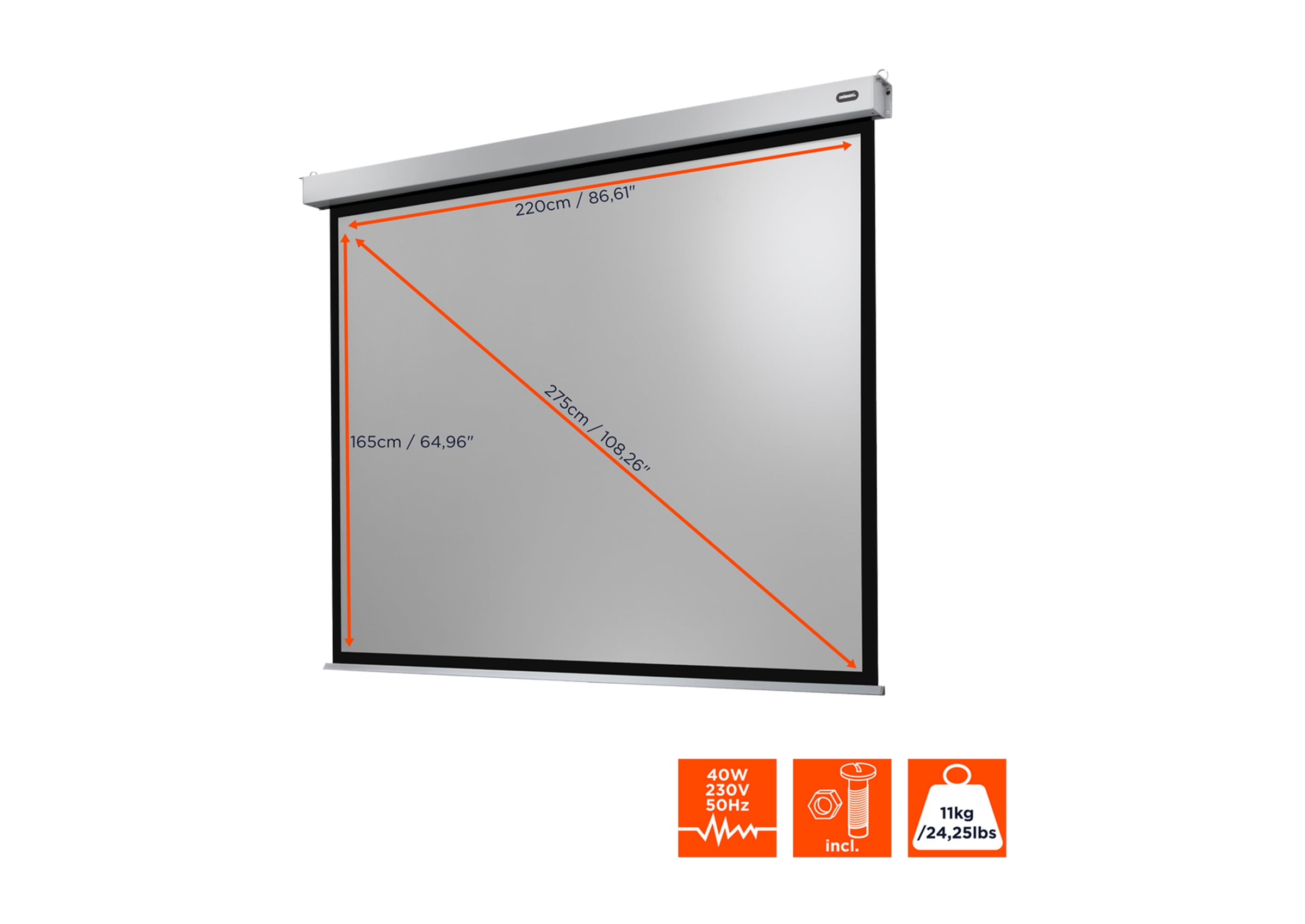 Pantalla motorizada celexon Profesional Plus