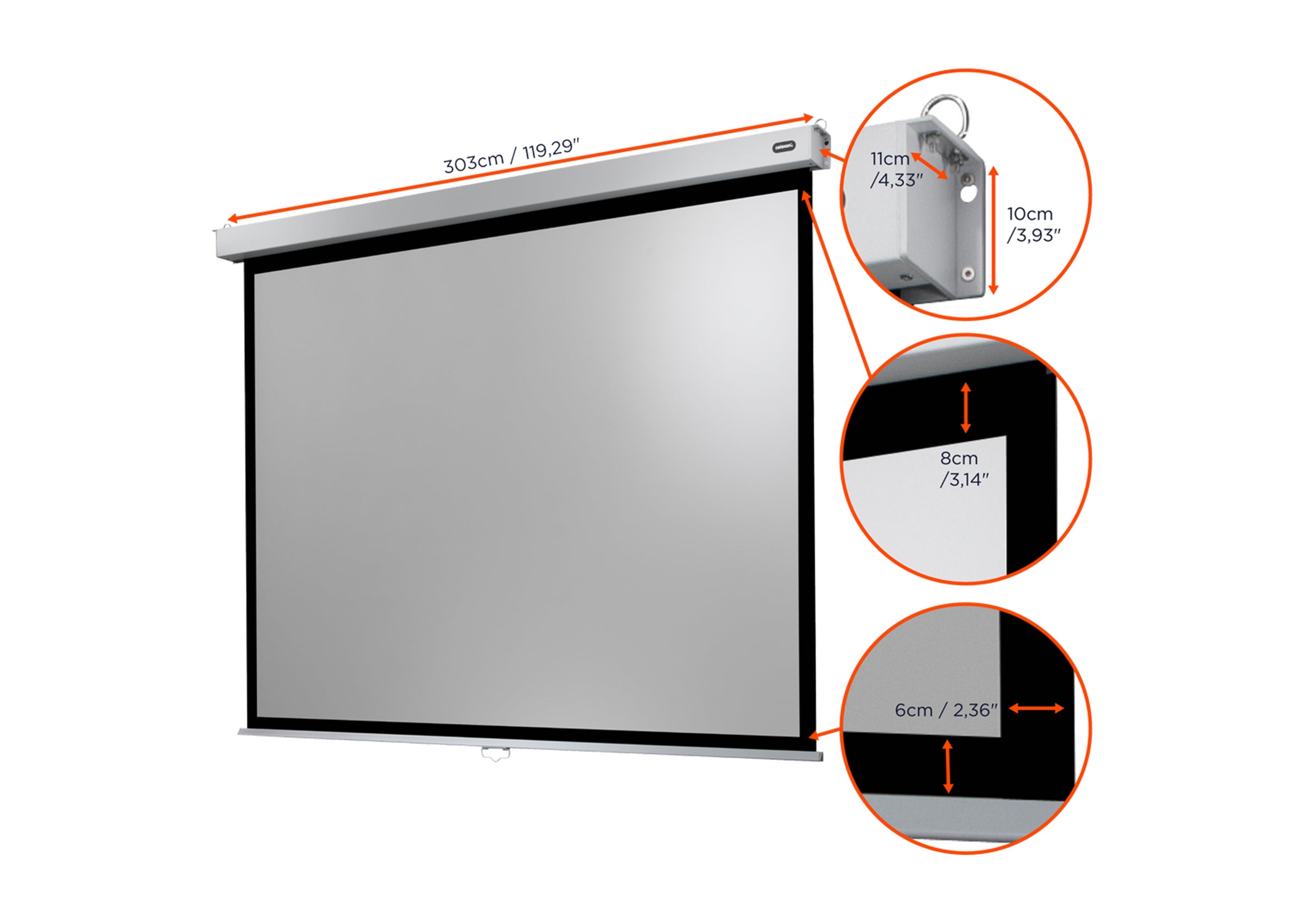 Écran de projection manuel celexon PRO Plus