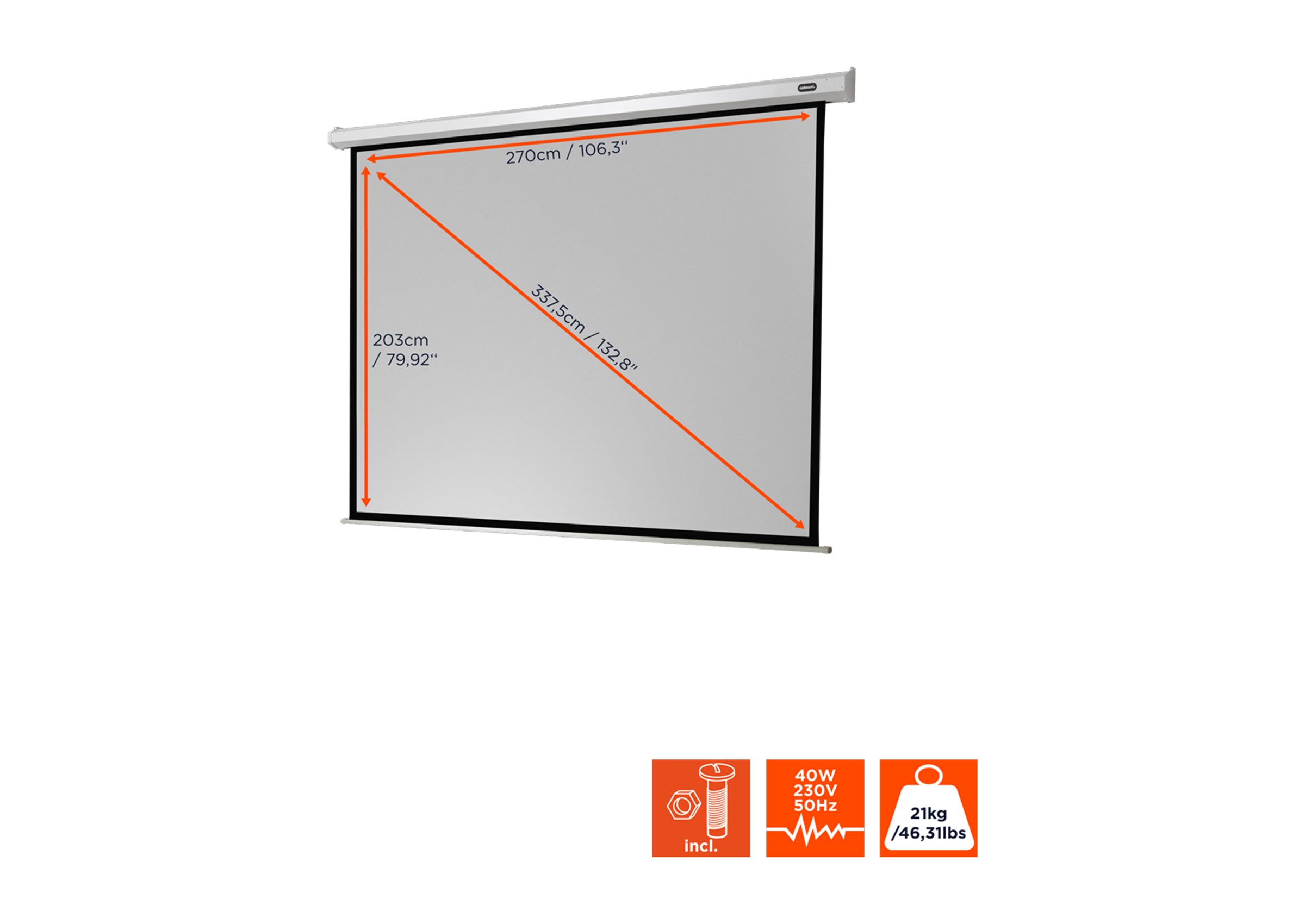 Pantalla motorizada celexon Básica