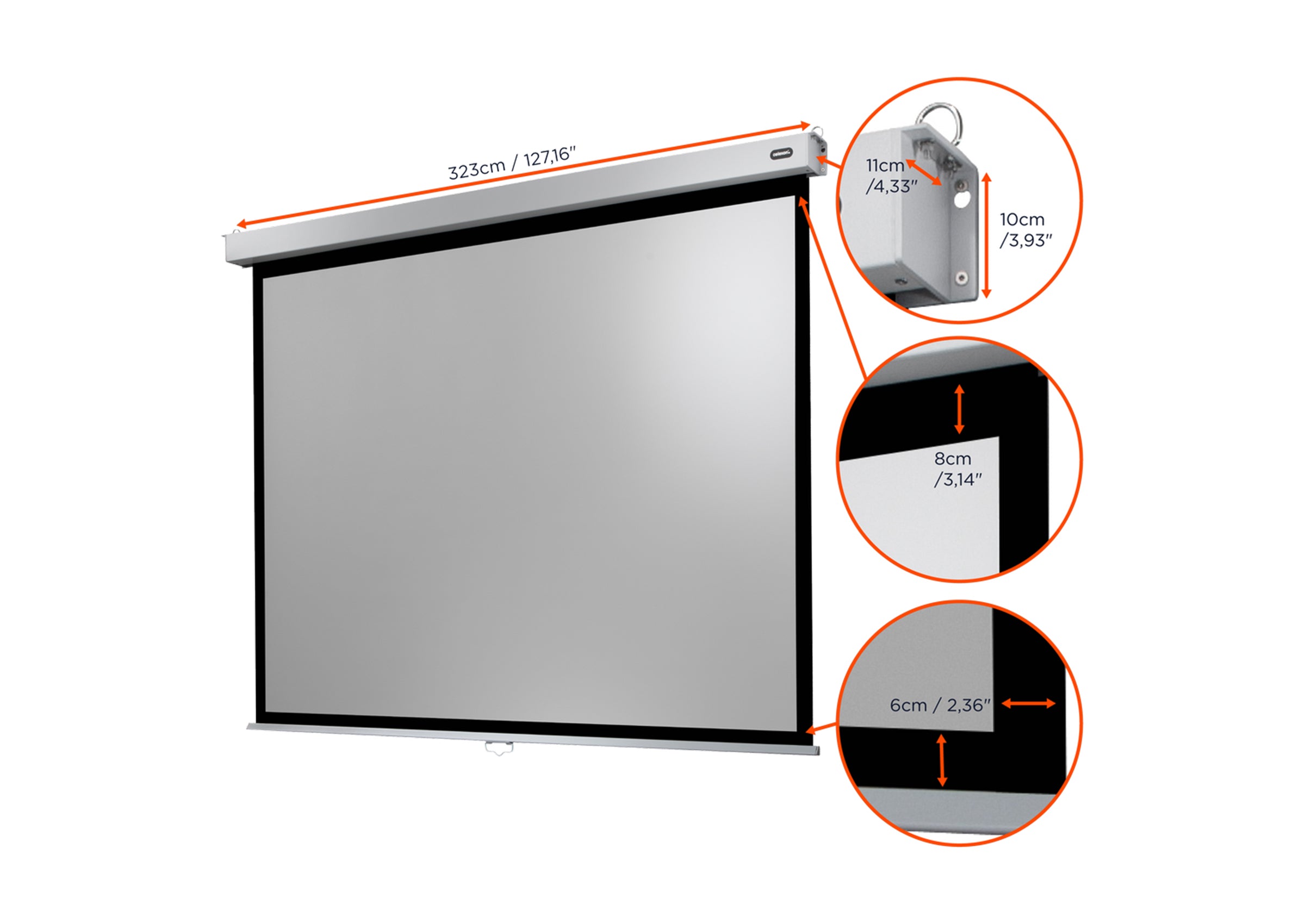 Écran de projection manuel celexon PRO Plus