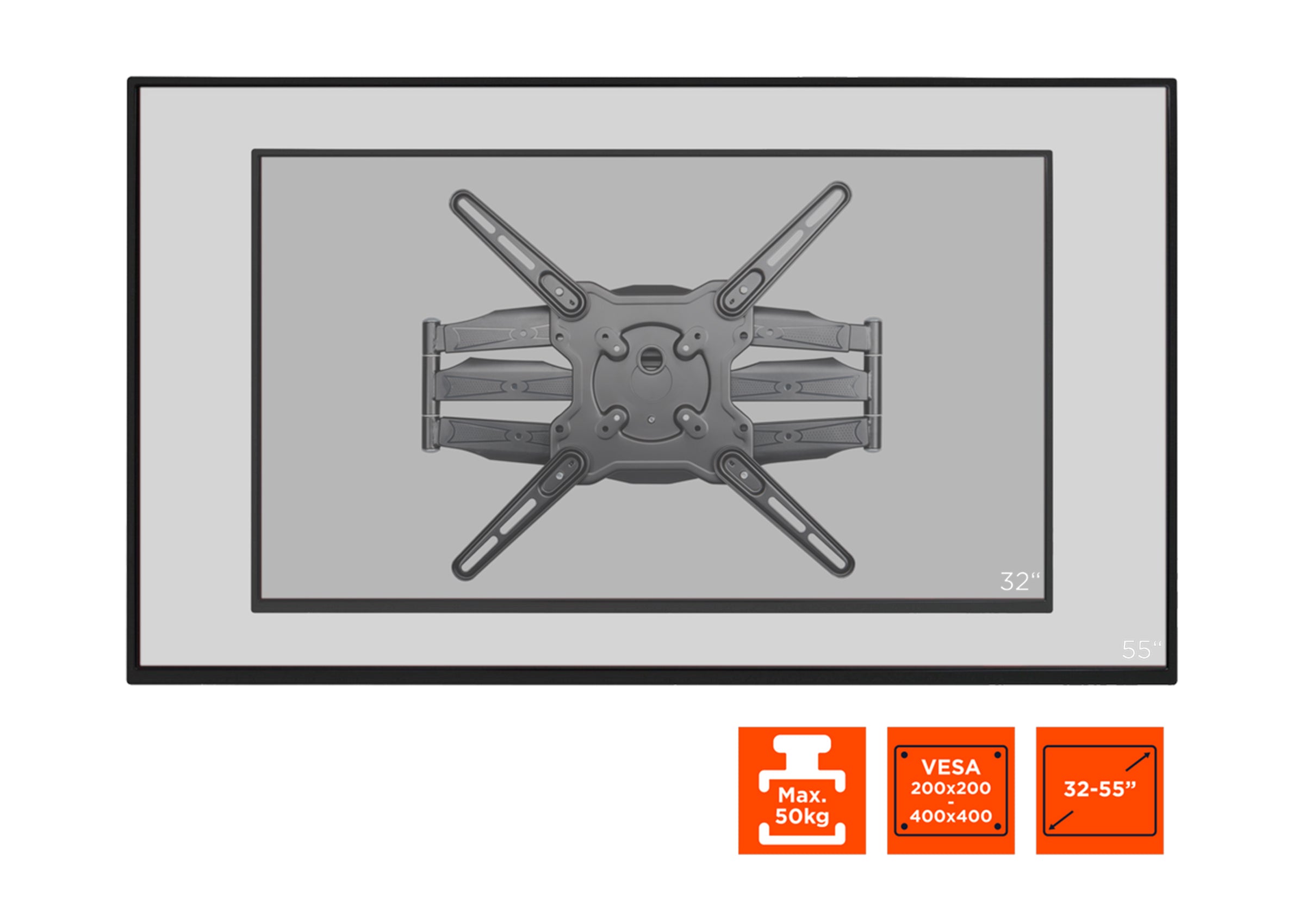 celexon TV/Display Wandhalterung Adjust-SRT55470