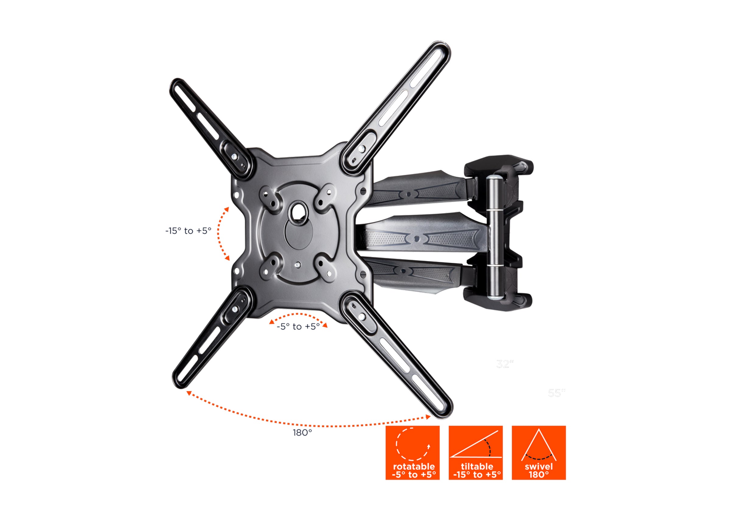 celexon TV/Display Wandhalterung Adjust-SRT55470