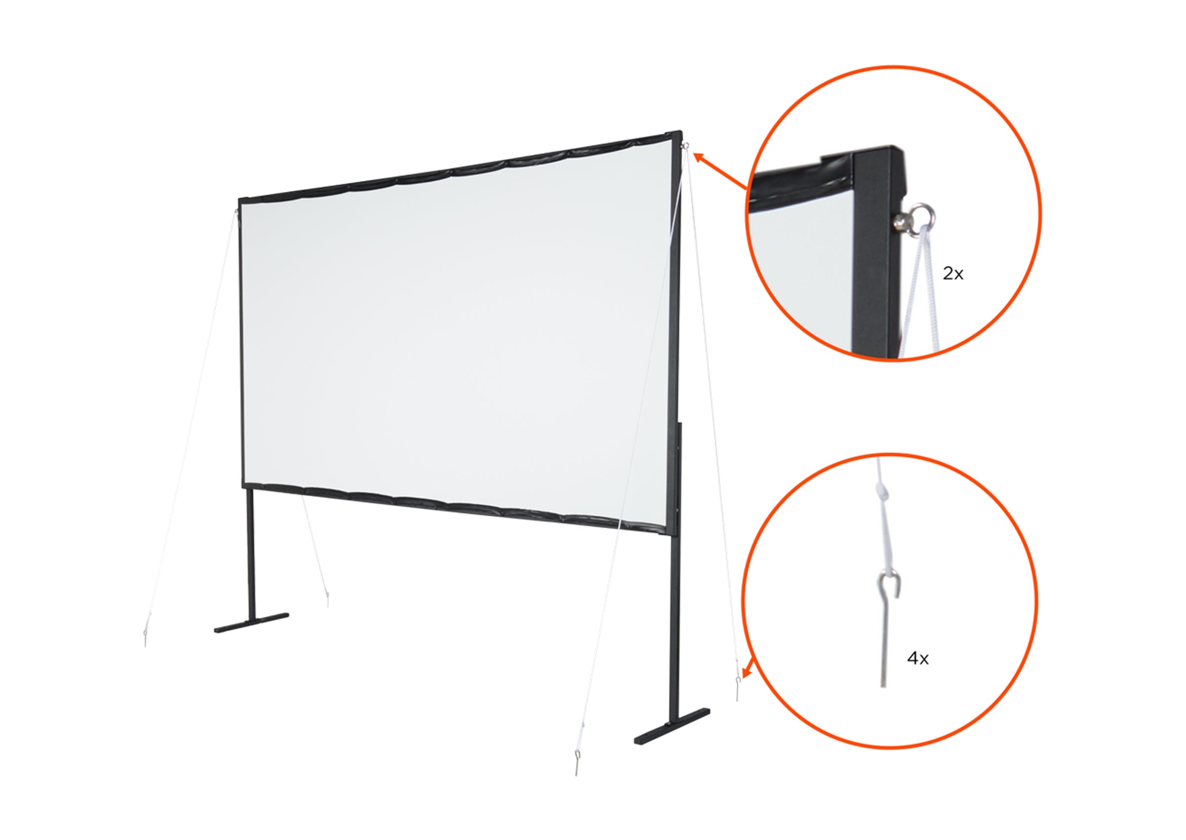 Écran de projection celexon sur cadre mobile basic