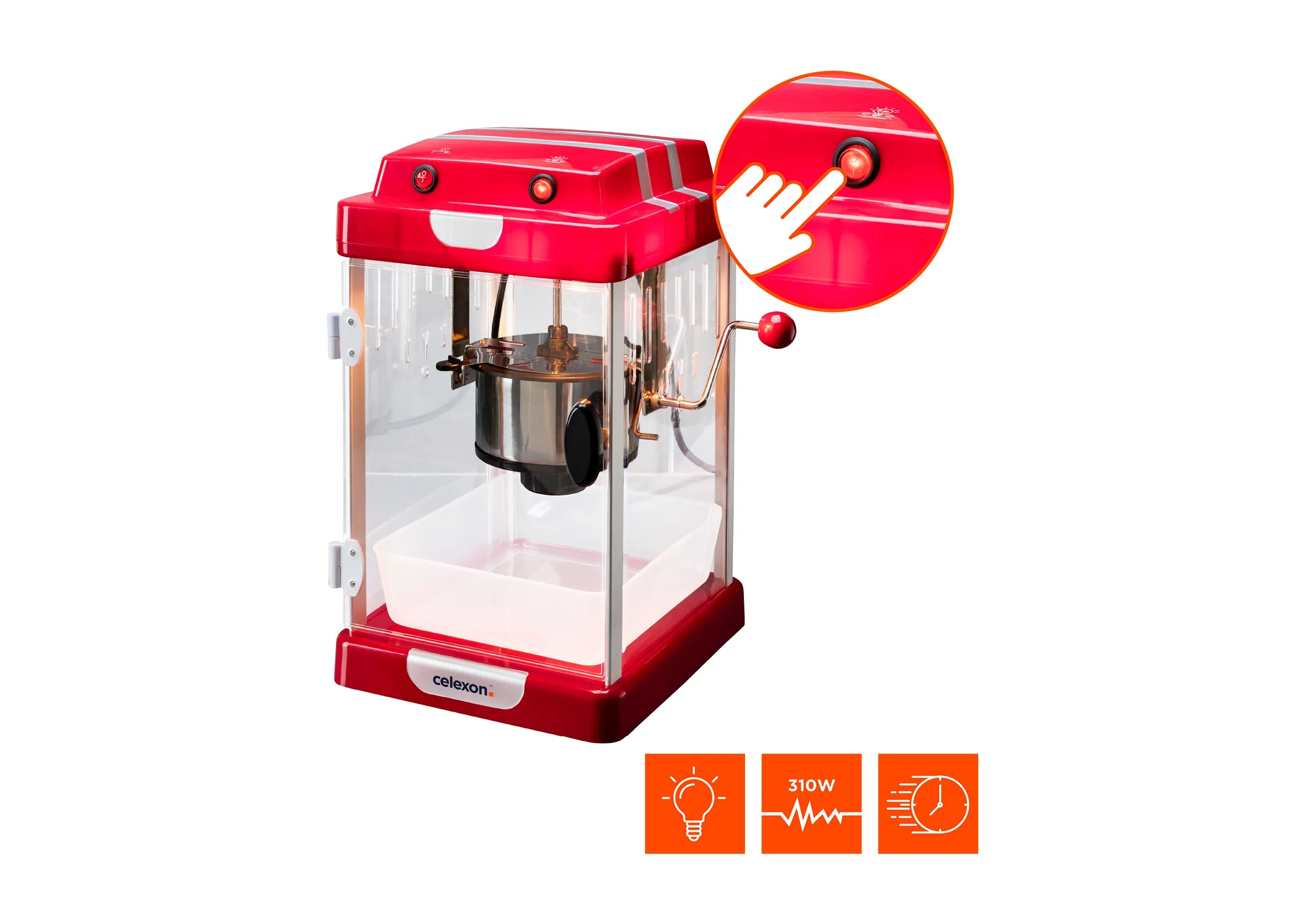 celexon CinePop CP1000 maszyna do popcornu z olejem