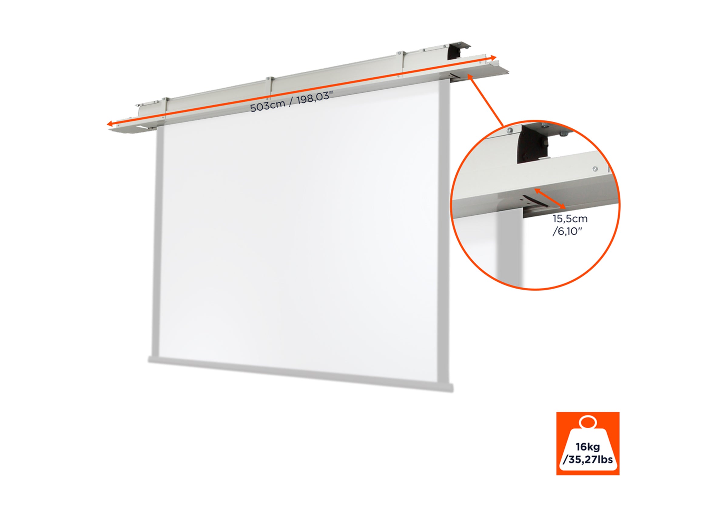 Kit de montage au plafond pour la série celexon Expert XL