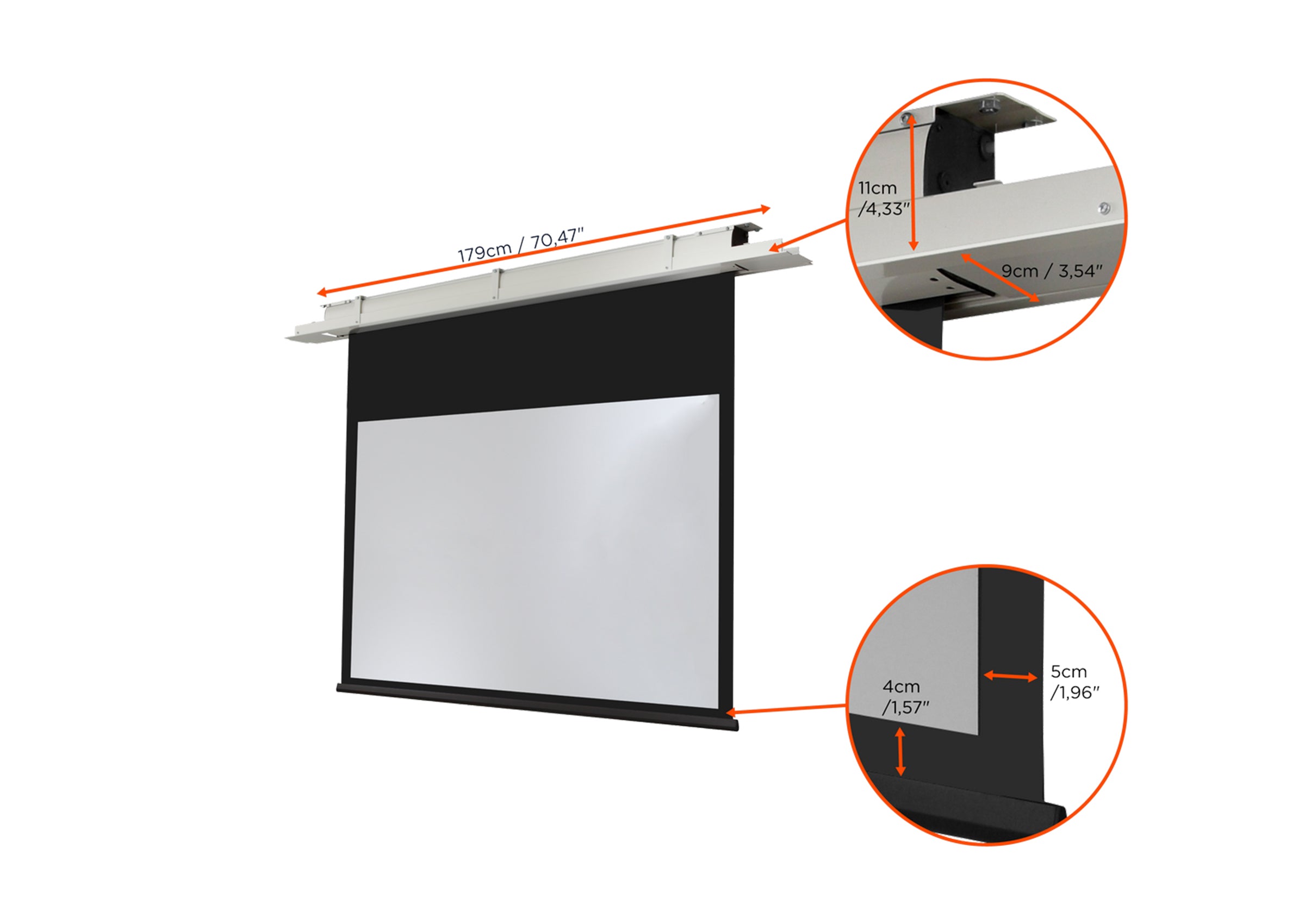 celexon plafond-inbouw projectiescherm Motor Expert
