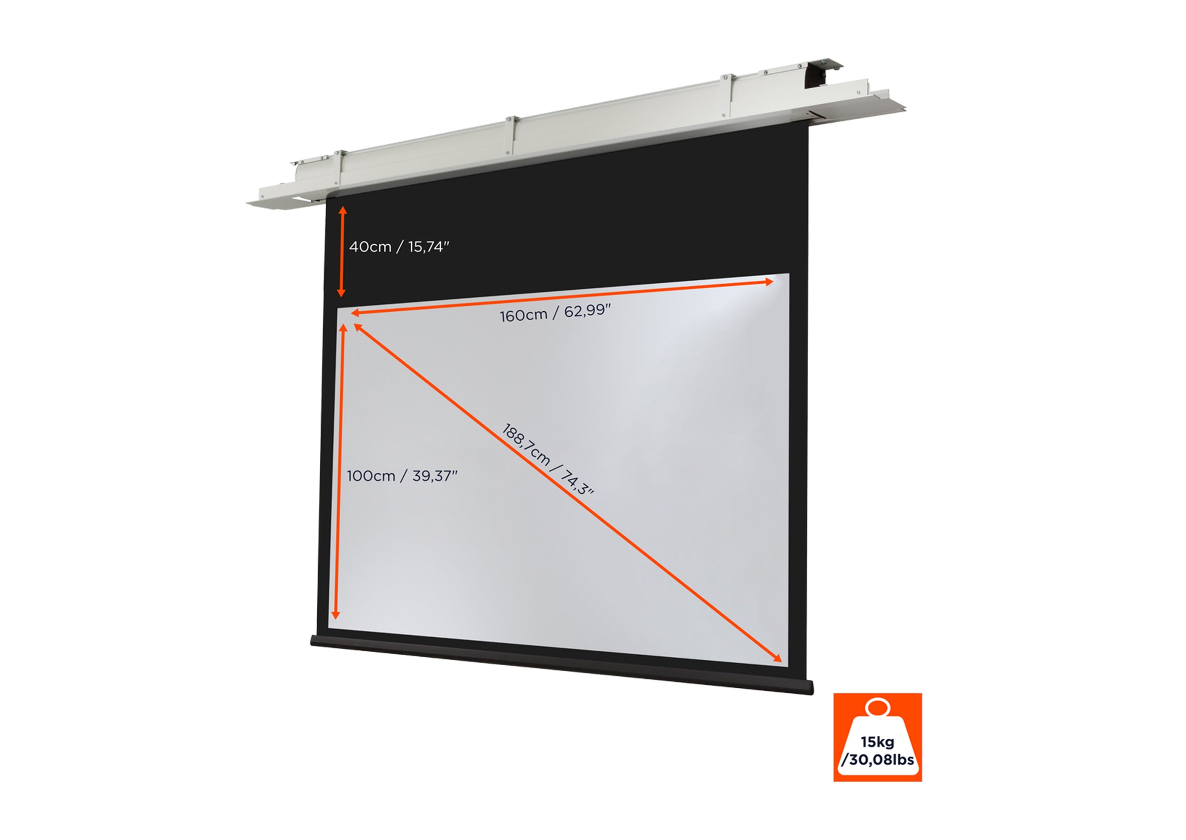 celexon plafond-inbouw projectiescherm Motor Expert