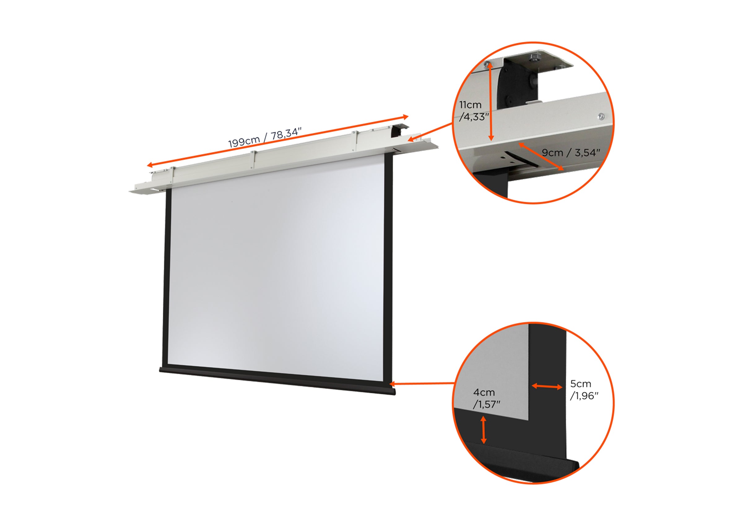 celexon plafond-inbouw projectiescherm Motor Expert