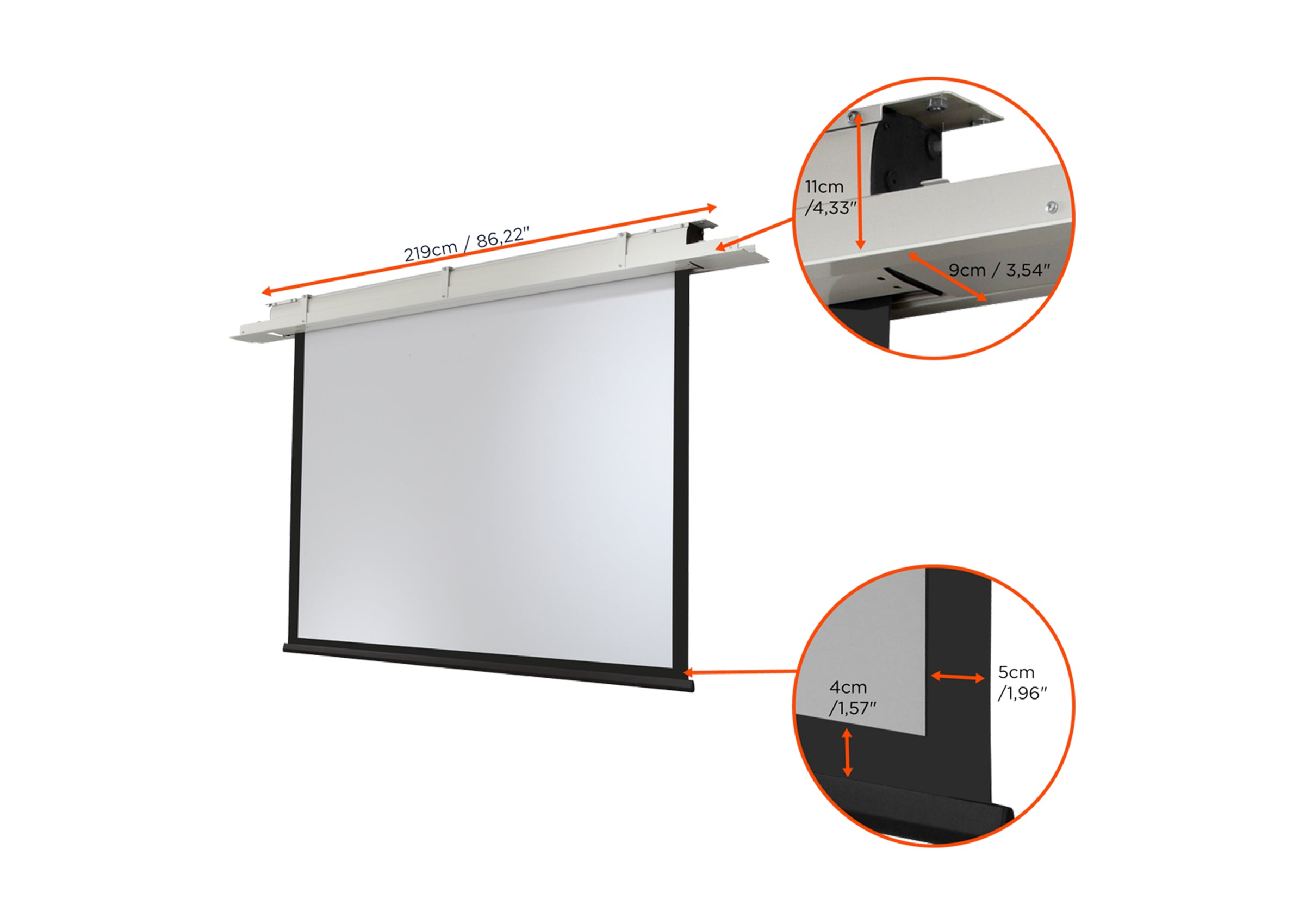 celexon plafond-inbouw projectiescherm Motor Expert