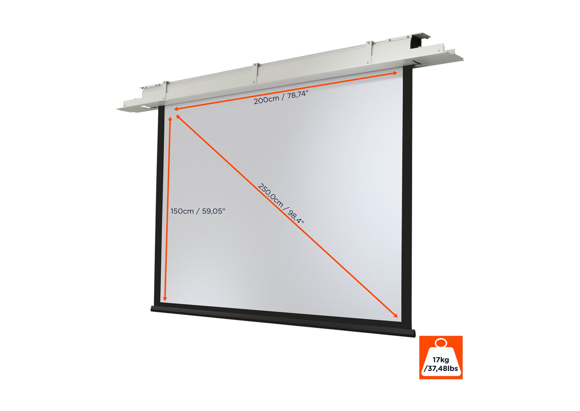 celexon plafond-inbouw projectiescherm Motor Expert