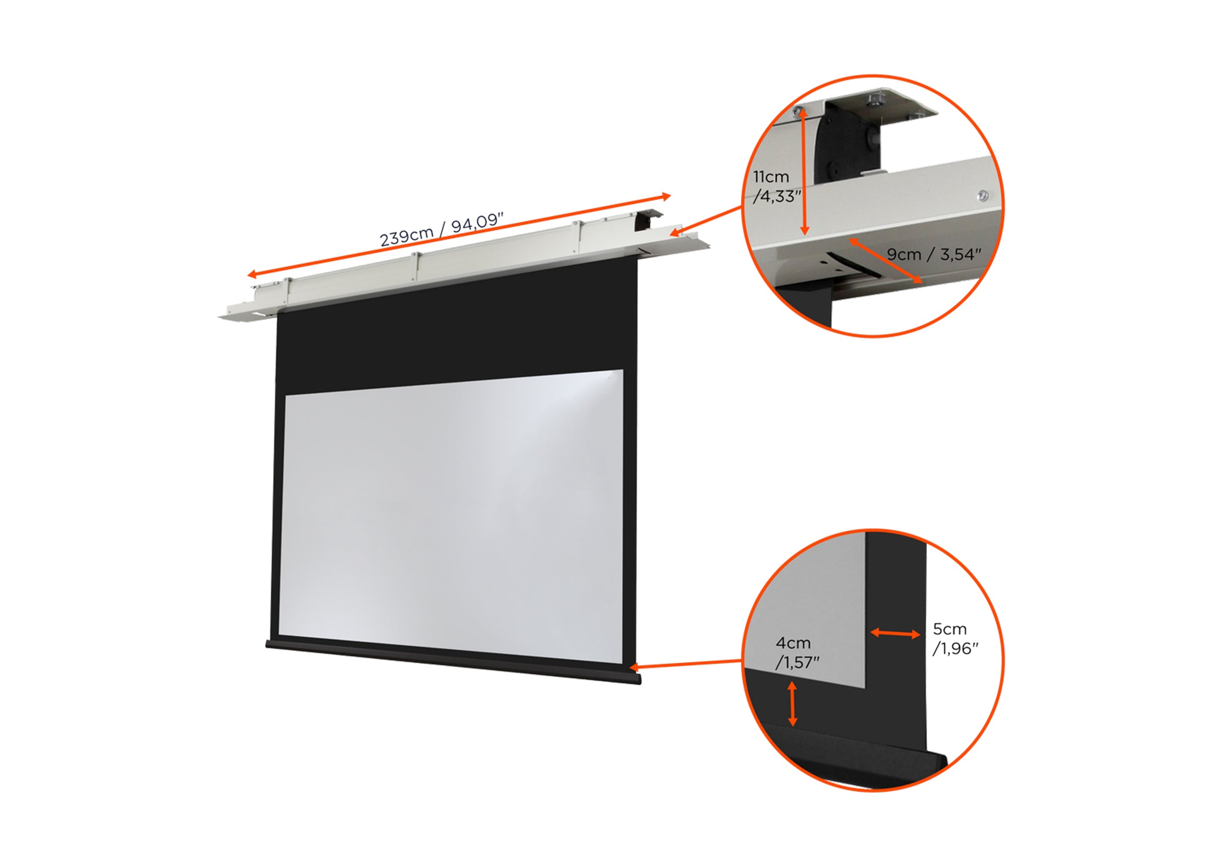 celexon plafond-inbouw projectiescherm Motor Expert