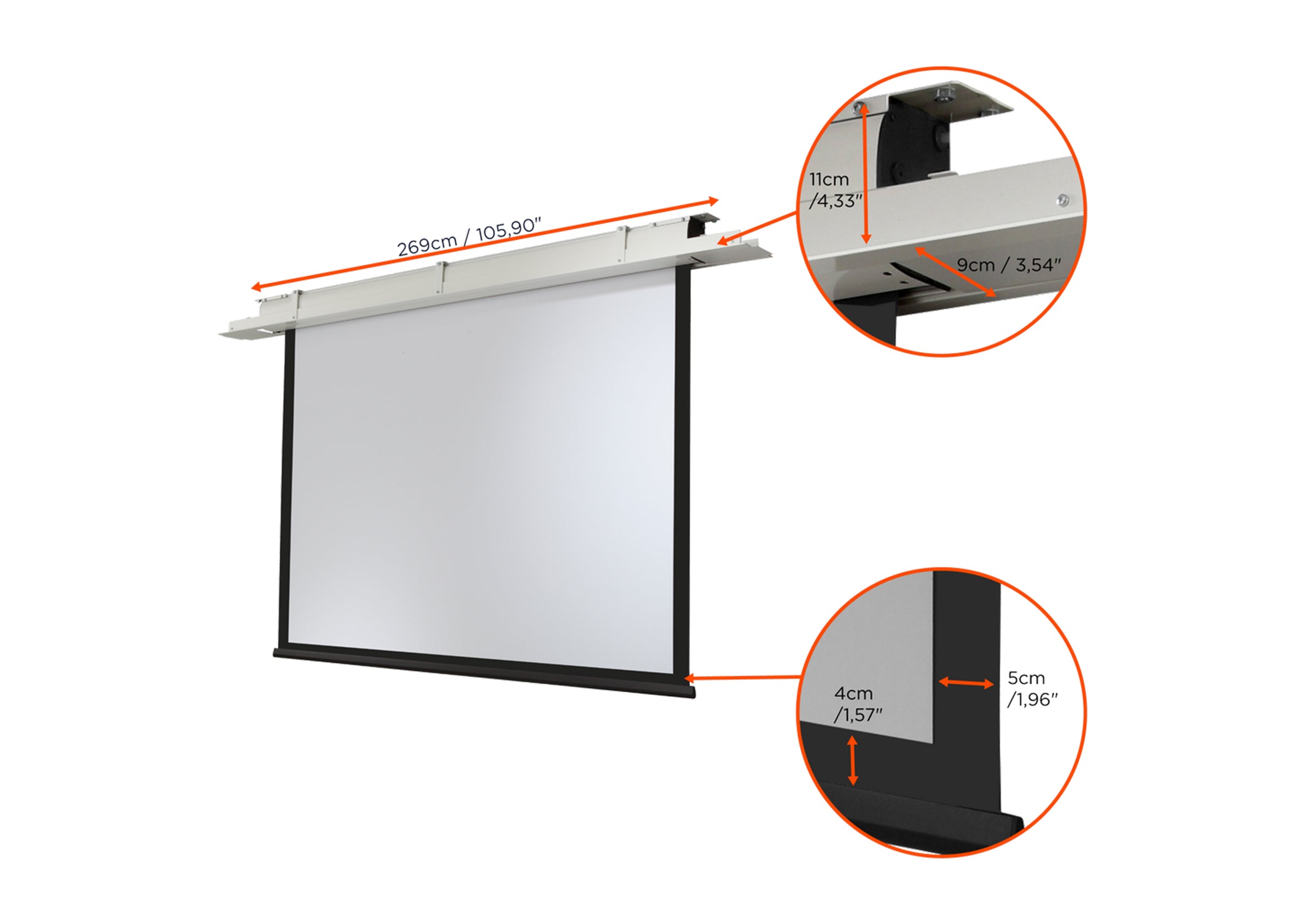 celexon plafond-inbouw projectiescherm Motor Expert