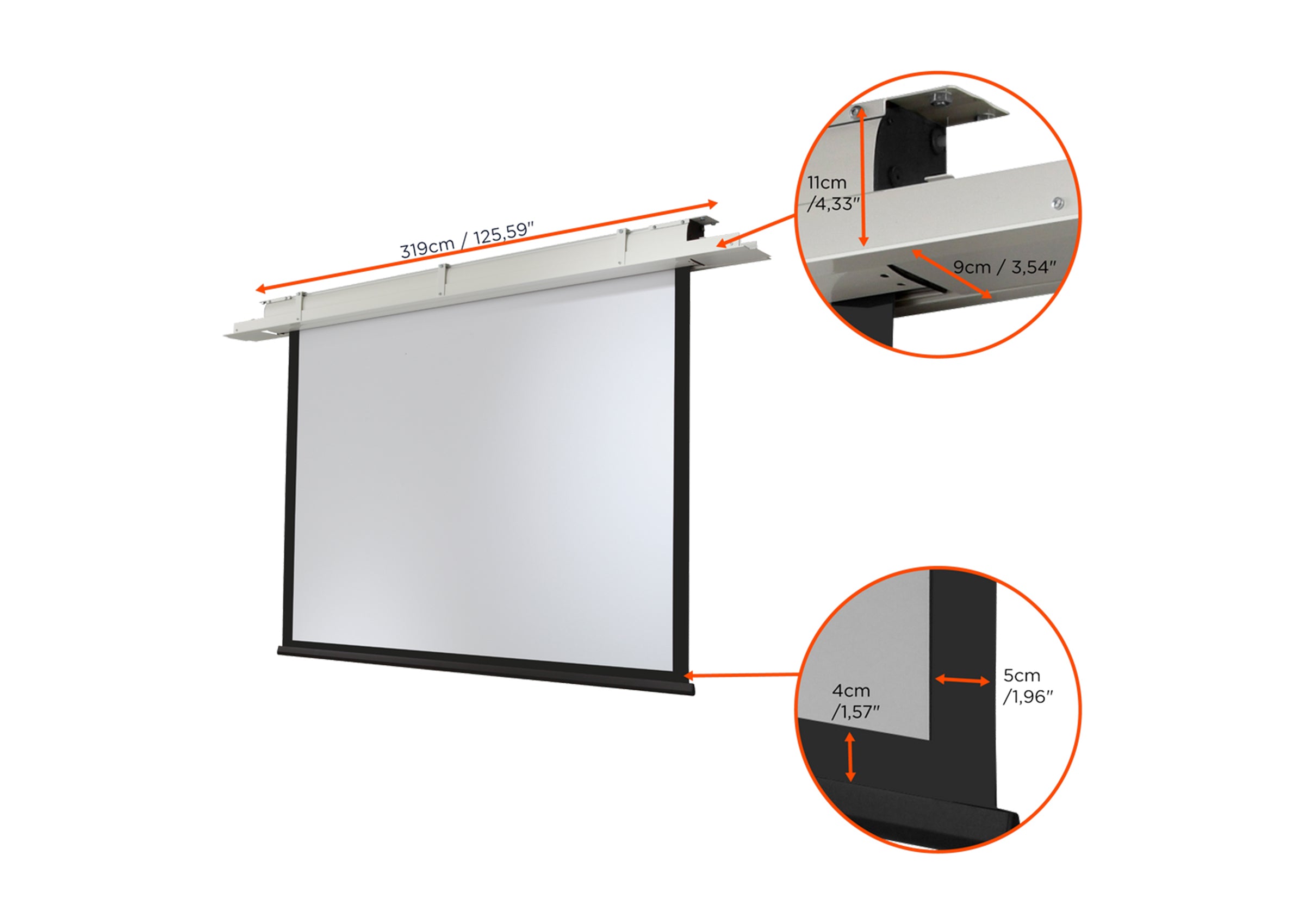 celexon plafond-inbouw projectiescherm Motor Expert