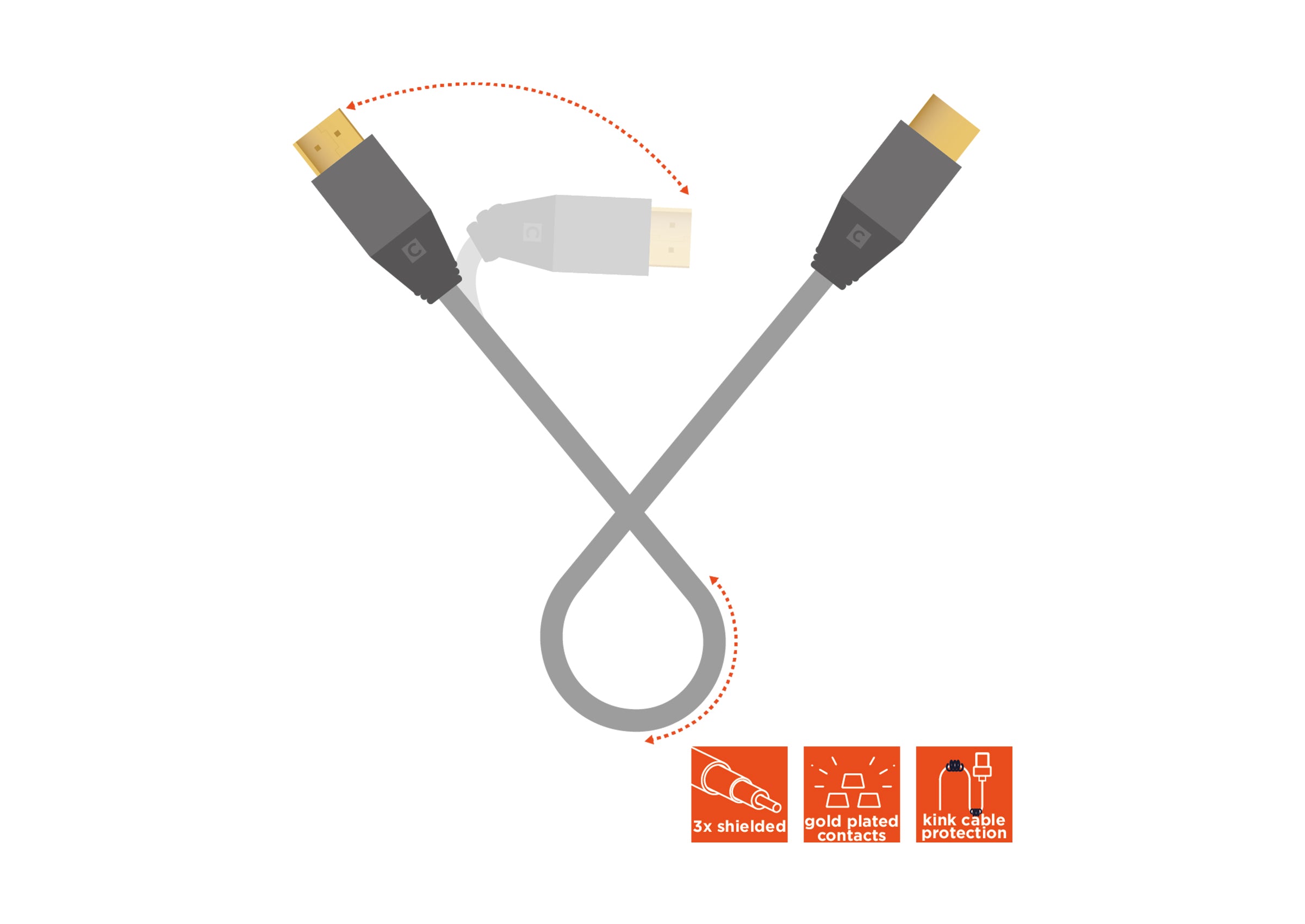 celexon DisplayPort naar HDMI kabel 4K - Professionele Line