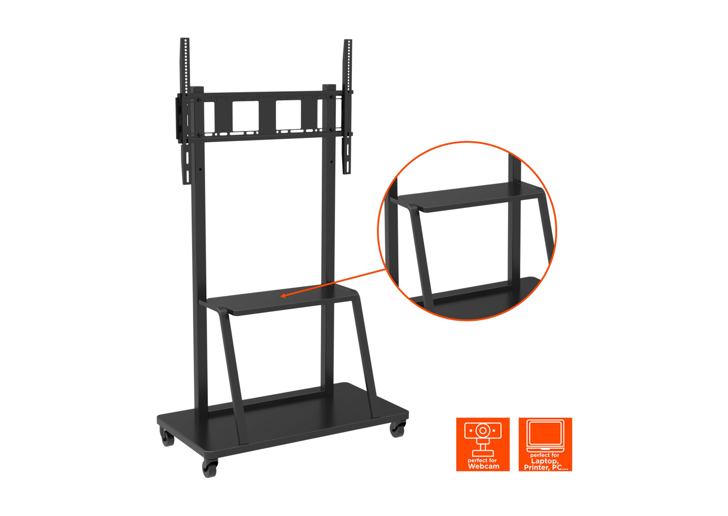 Support mobile/fixe celexon Economy Adjust-55110MP réglable en hauteur manuellement - 55’’-100’’