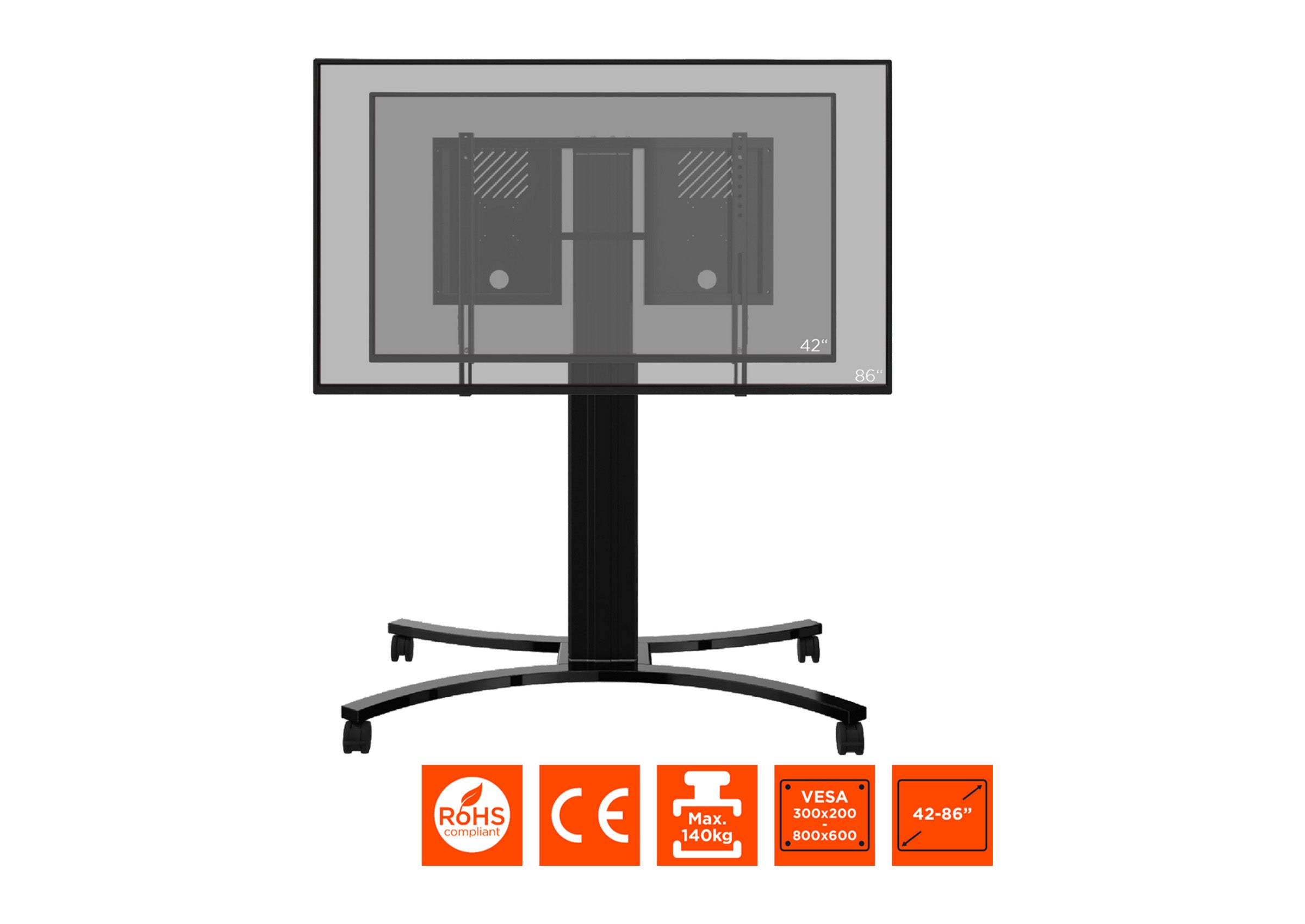 Support mobile celexon Expert Adjust-4286MB réglable en hauteur électriquement