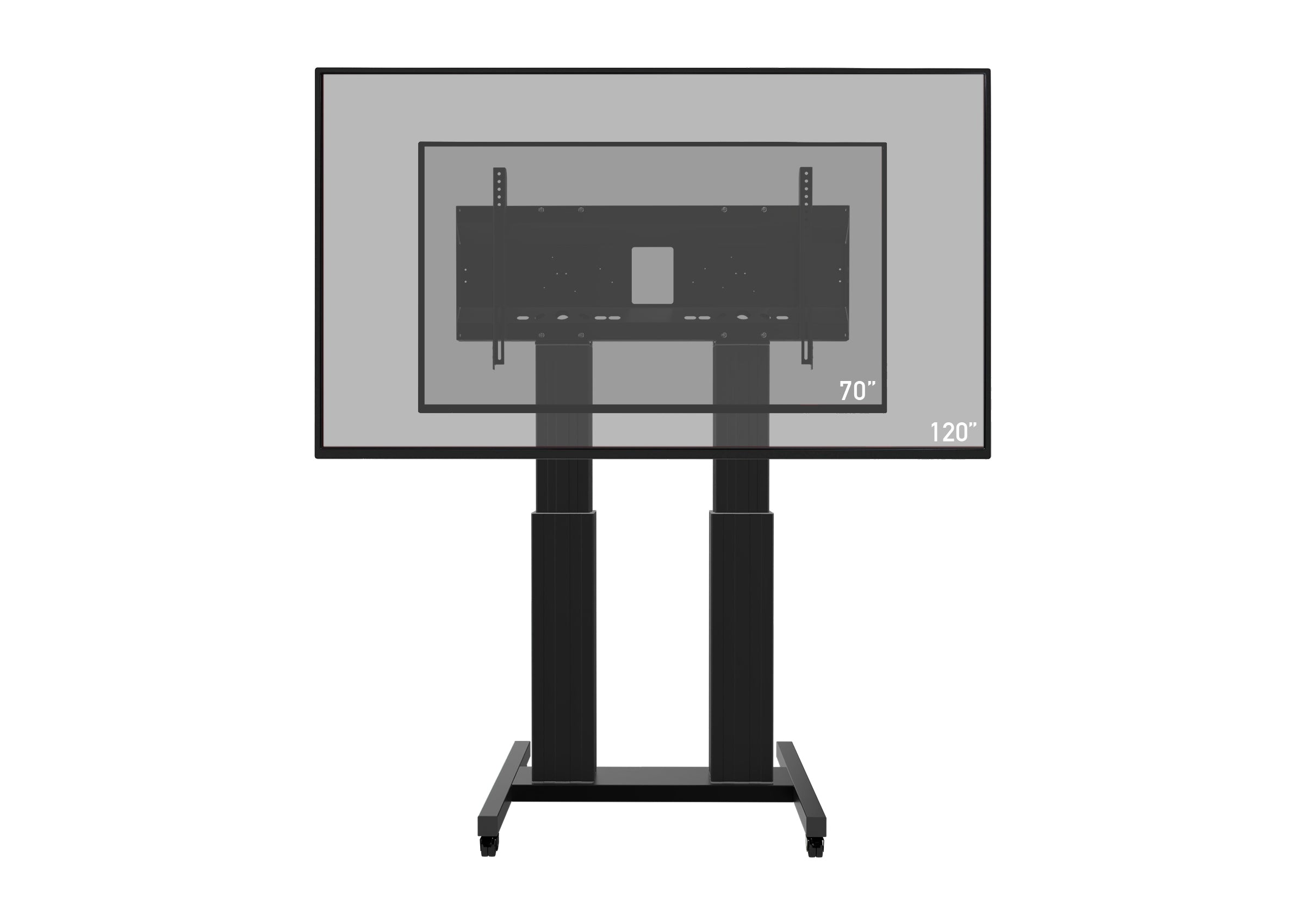 celexon Expert elektrisch höhenverstellbarer Display-Rollwagen Adjust-70120MB- 50cm