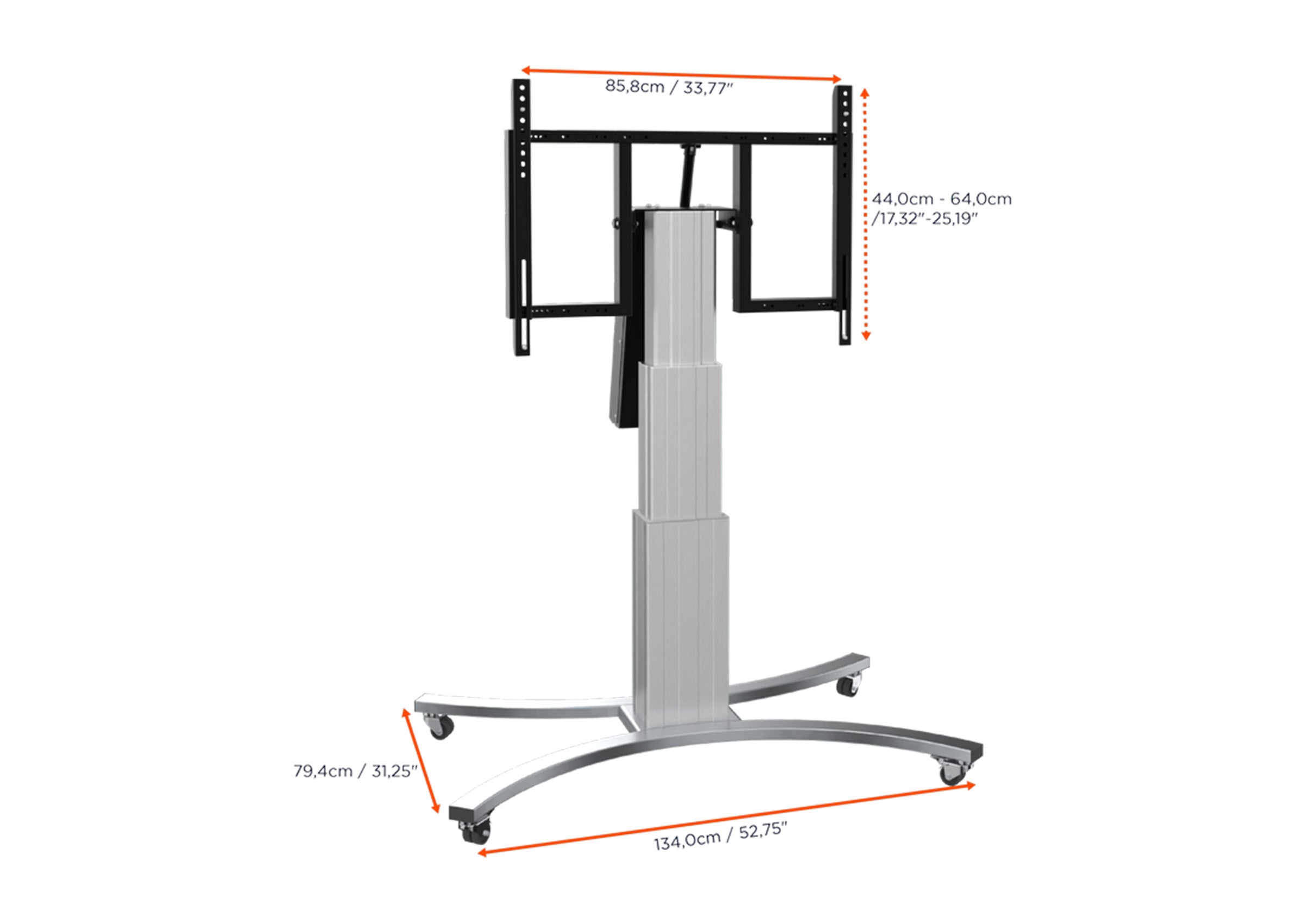 Support mobile celexon Expert Adjust-VS réglable en hauteur électriquement